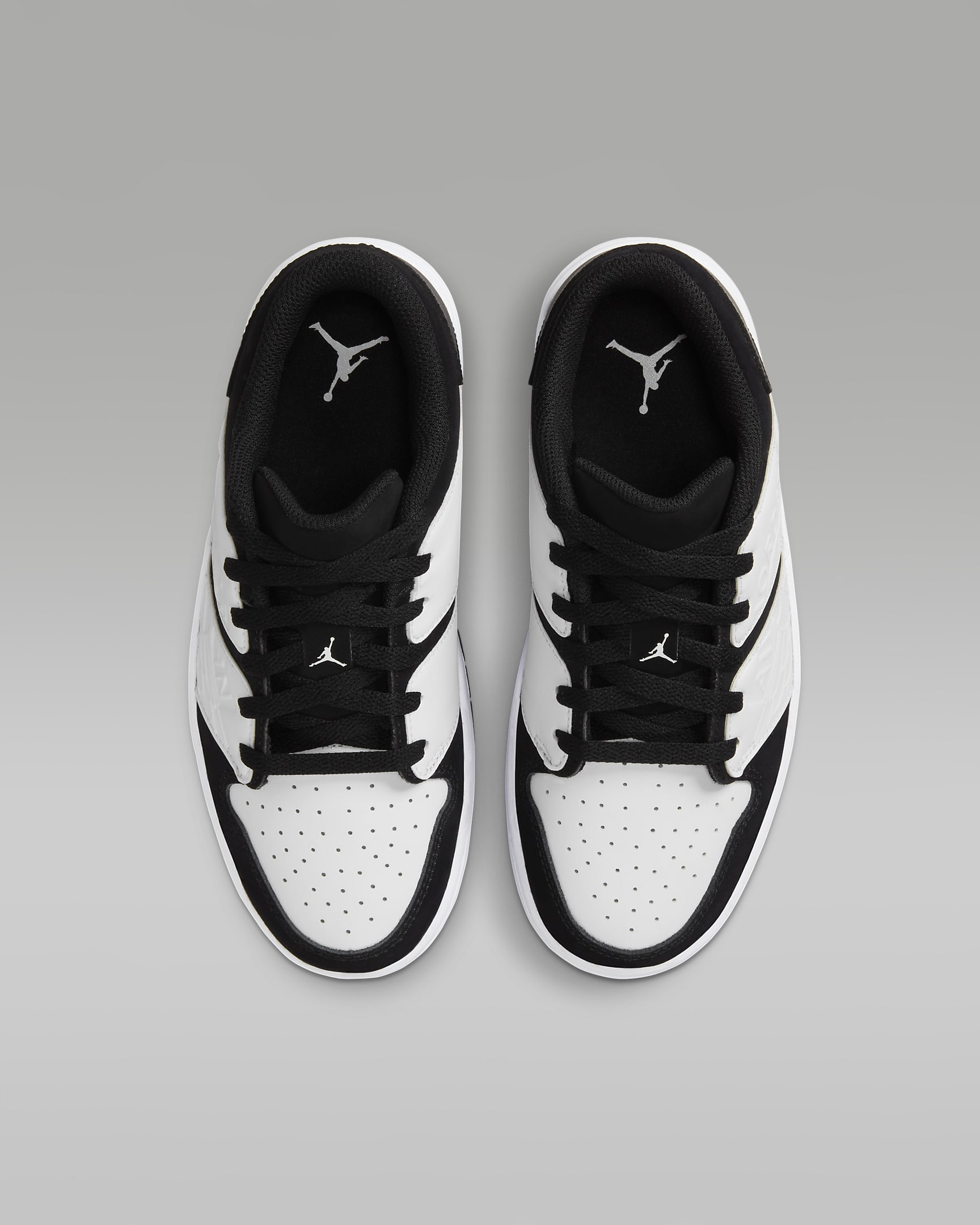 Tenis para niños grandes Jordan Nu Retro 1 Low - Blanco/Blanco/Negro