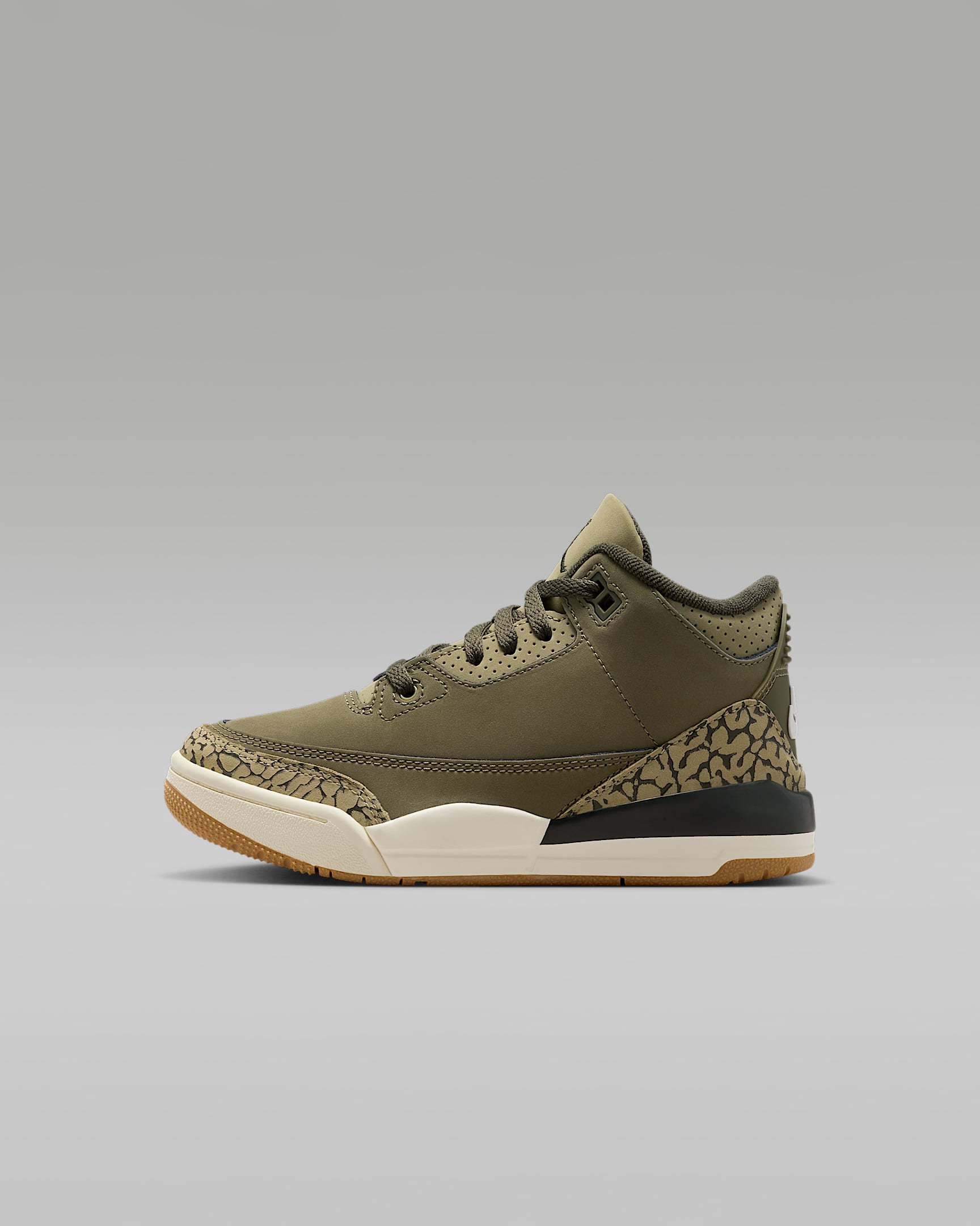 Jordan 3 Retro Little Kids' Shoes - Medium Olive/Neutral Olive/Sail/Sequoia