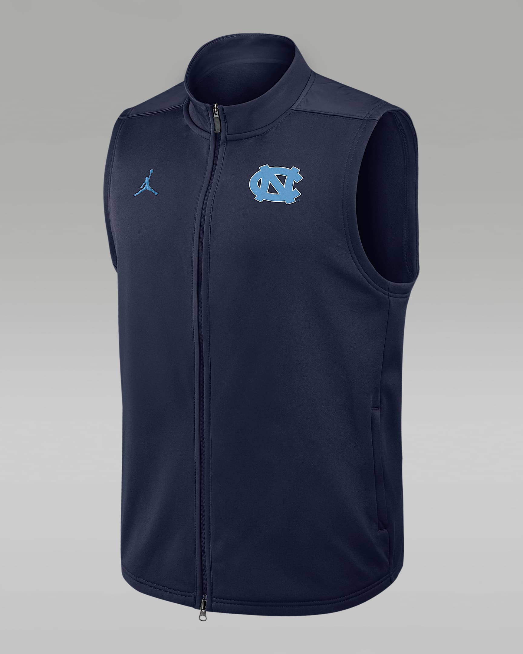 Chaleco universitario marca Jordan Therma-FIT de cierre completo para hombre North Carolina Victory - Azul marino
