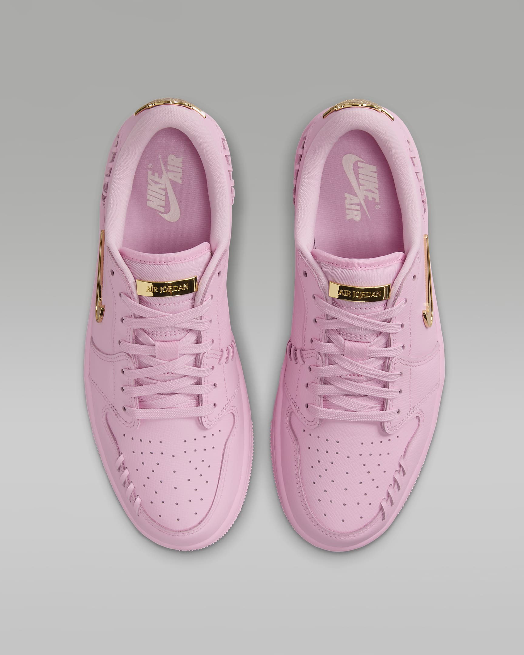 Air Jordan 1 Low Method of Make Shoes - Perfect Pink/Metallic Gold