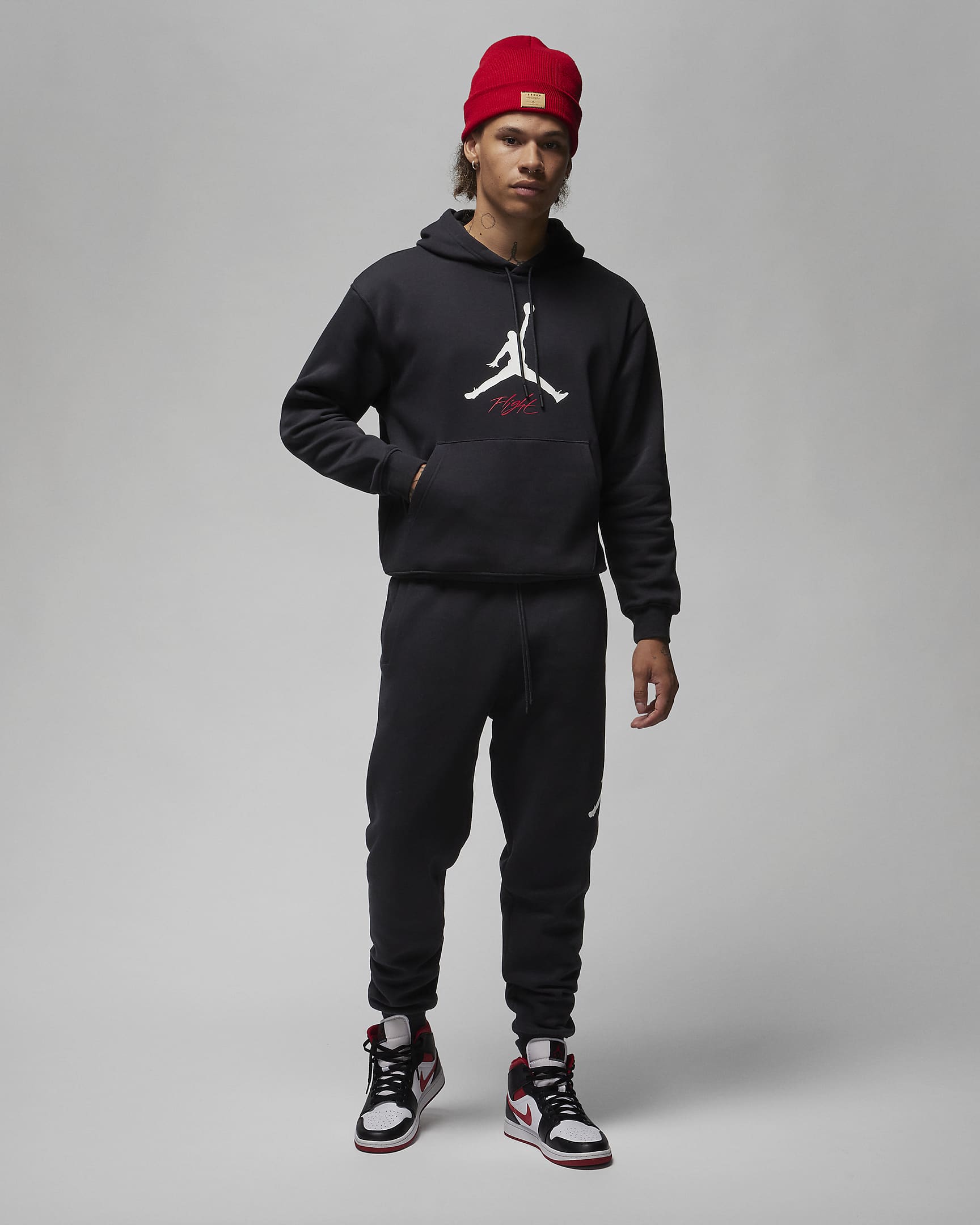 Jordan Essentials Fleecehoodie voor heren - Zwart/Wit