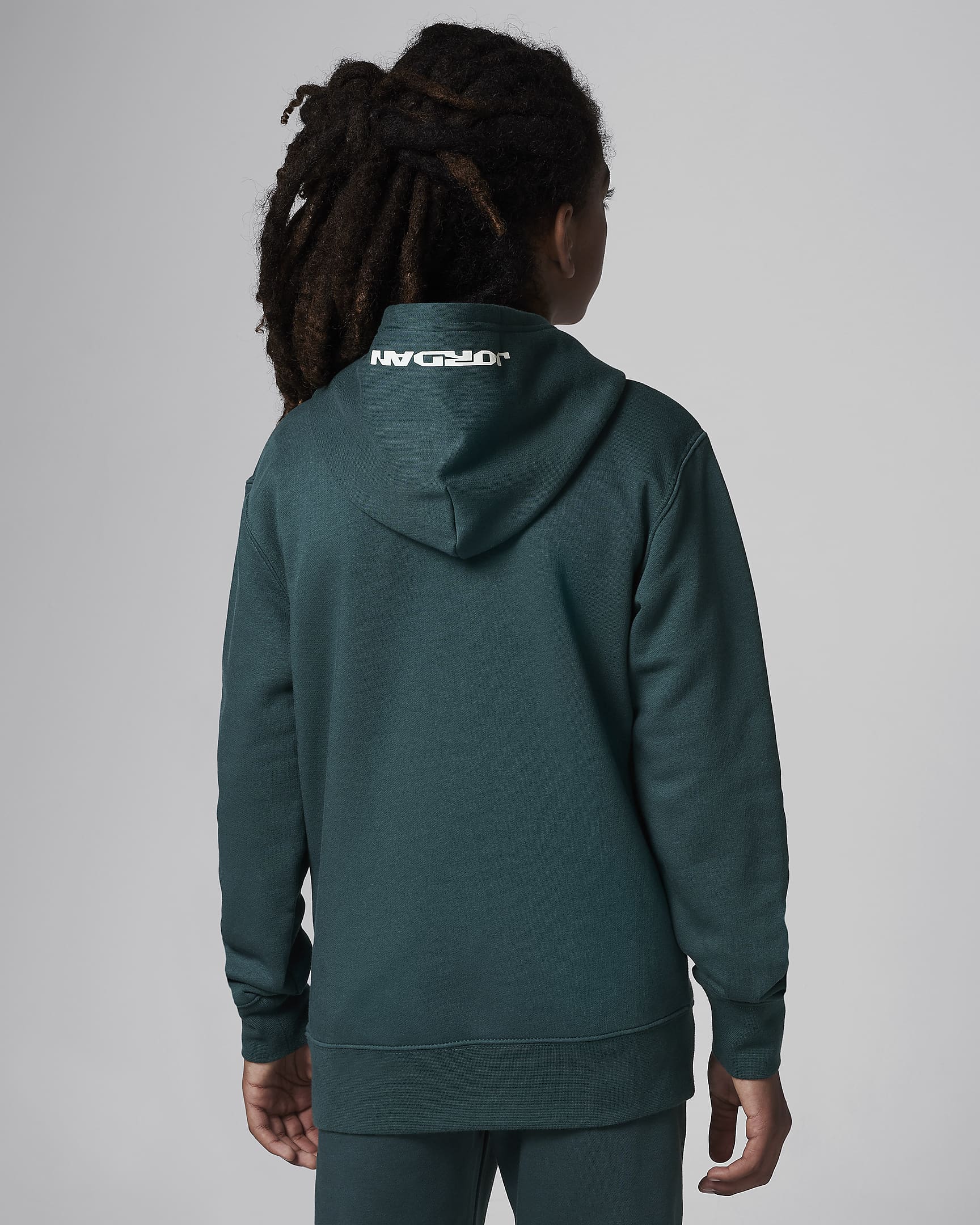 Jordan MJ Flight MVP Older Kids' Fleece Pullover Hoodie - Oxidised Green