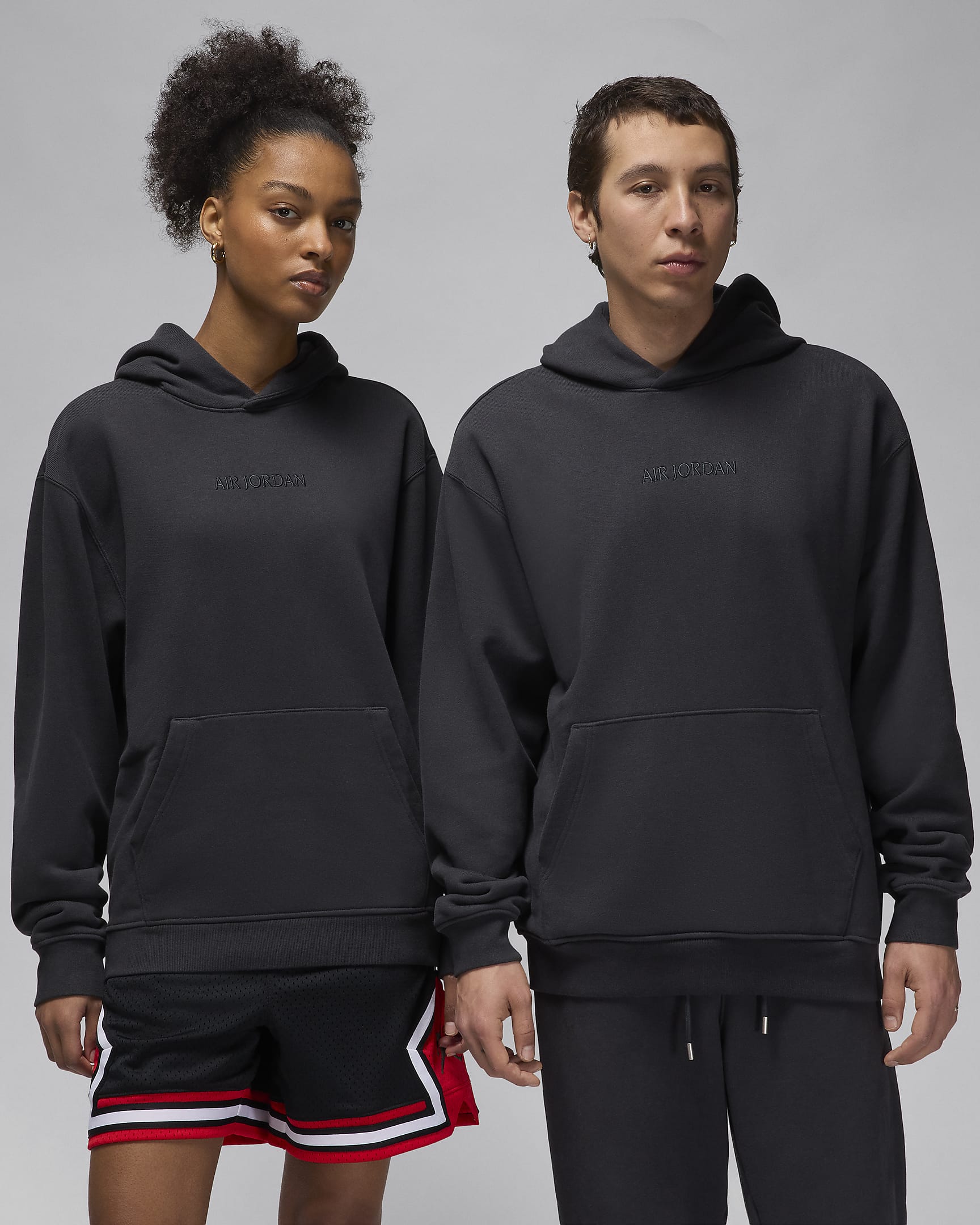 Air Jordan Wordmark Men's Fleece Hoodie - Off-Noir