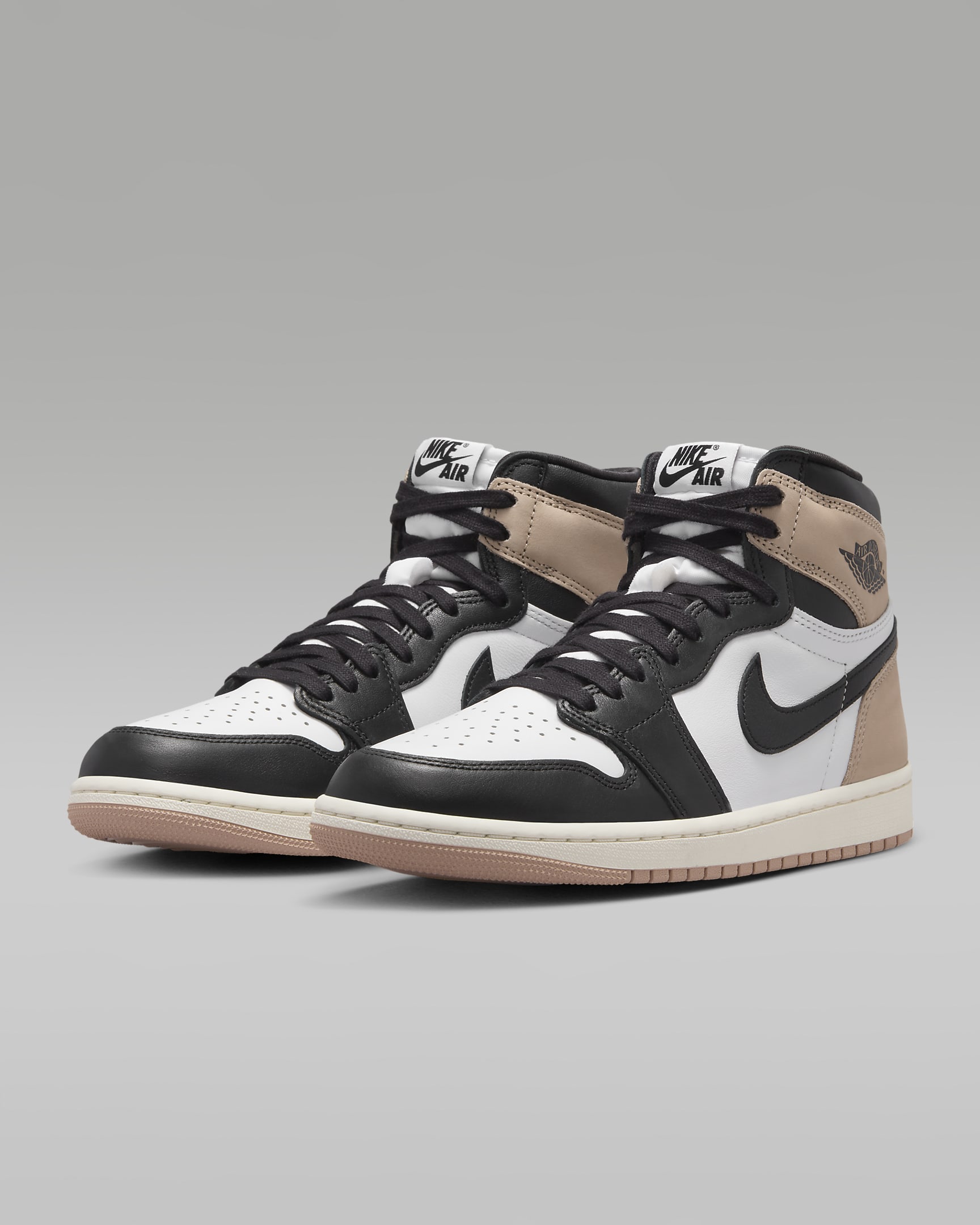 Air Jordan 1 Retro High OG "Latte" Women's Shoes - Black/White/Sail/Legend Medium Brown