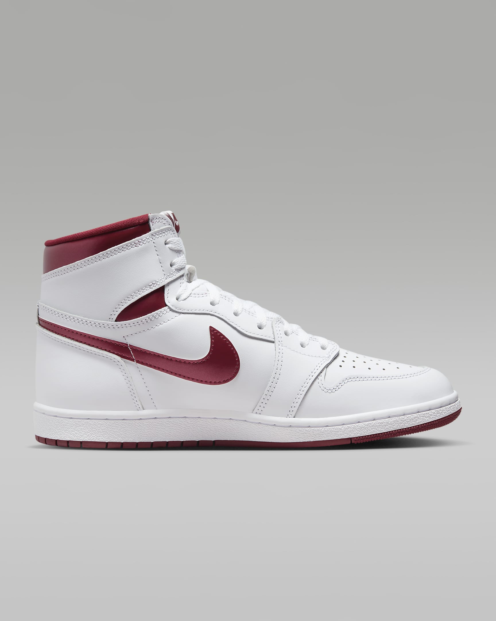 Tenis Air Jordan 1 High '85 "Metallic Burgundy" - Blanco/Blanco/Rojo team