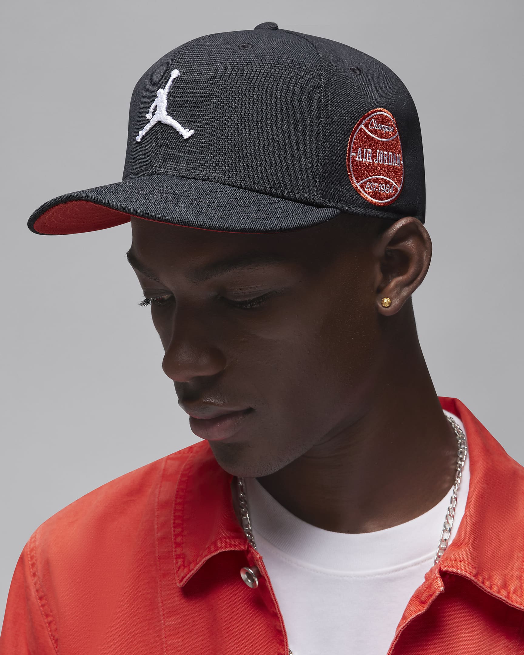 Jordan Flight MVP Pro Adjustable Cap - Black/Dune Red/White
