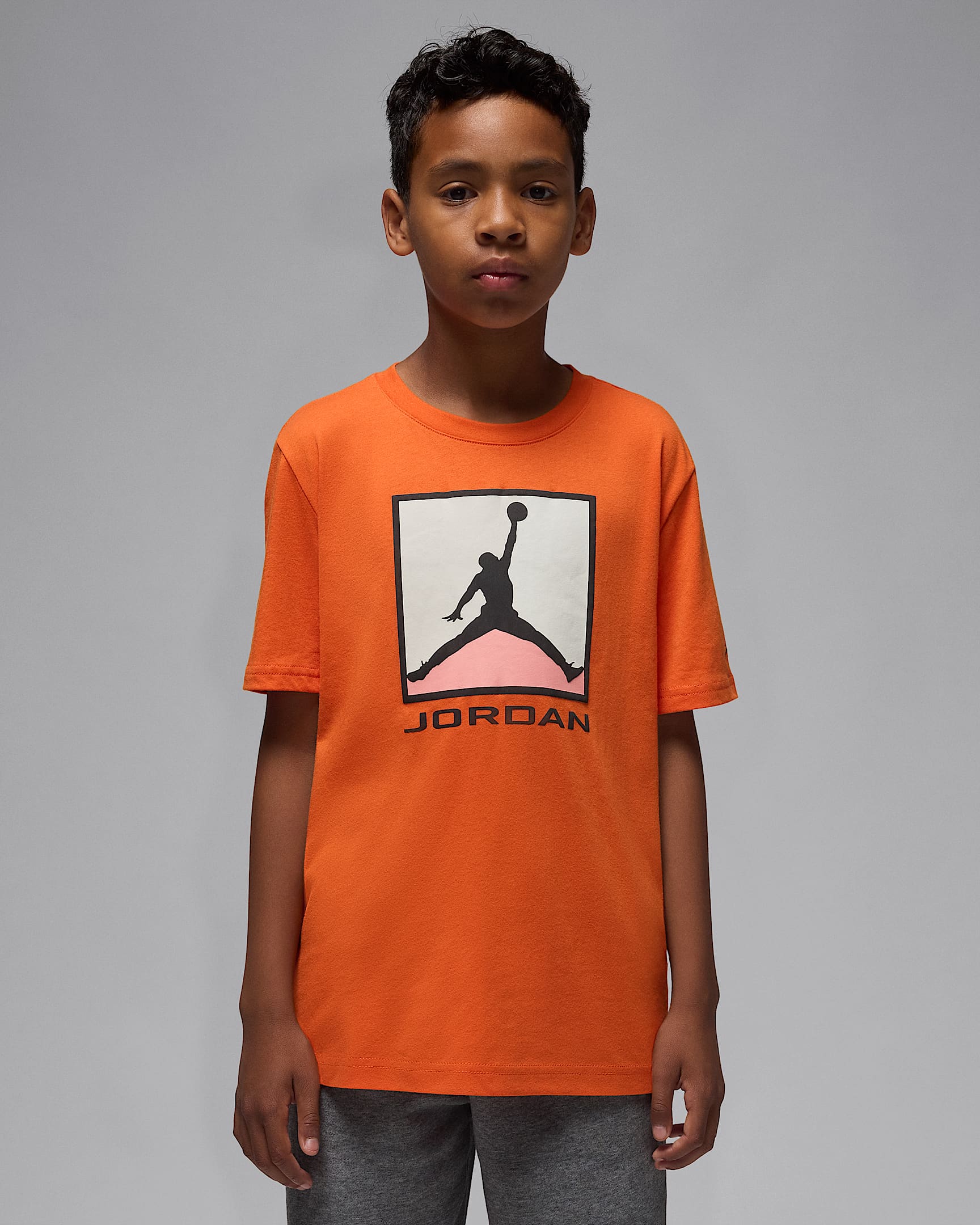 Jordan Flight Essentials Older Kids' Boxed Logo 3.0 T-Shirt - Starfish