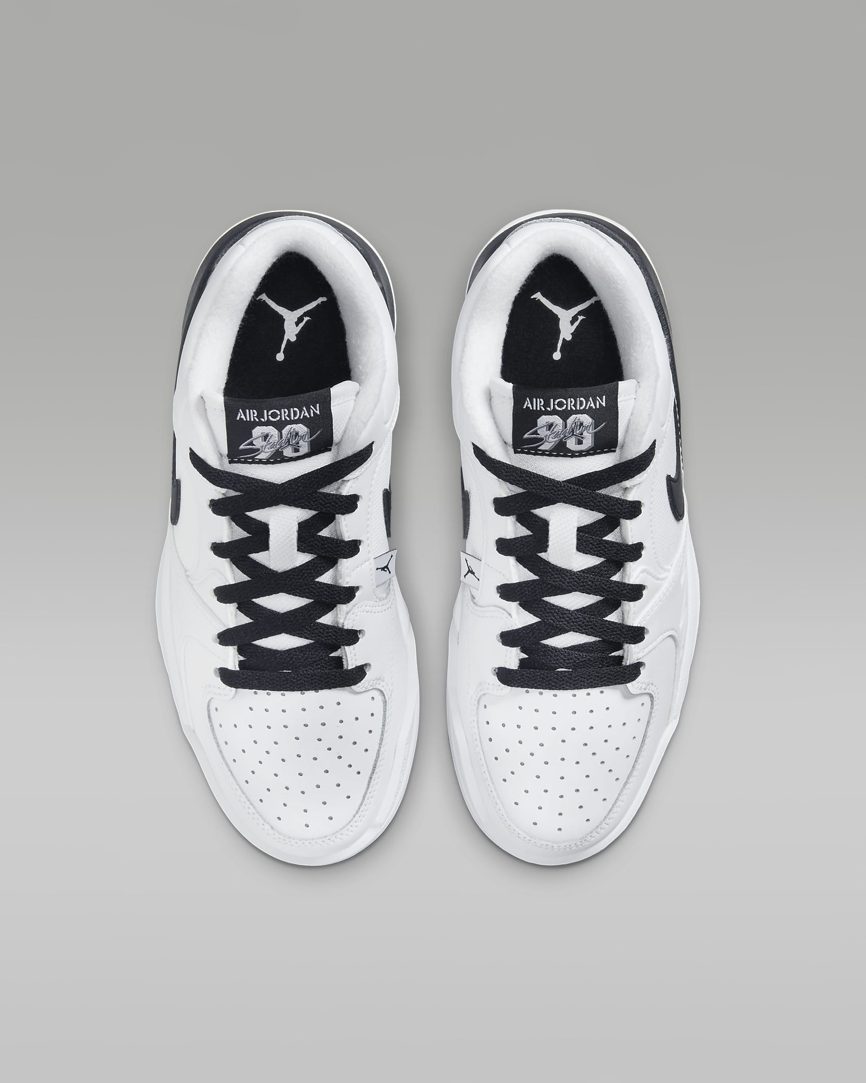 Jordan Stadium 90-sko til større børn - hvid/Cool Grey/sort