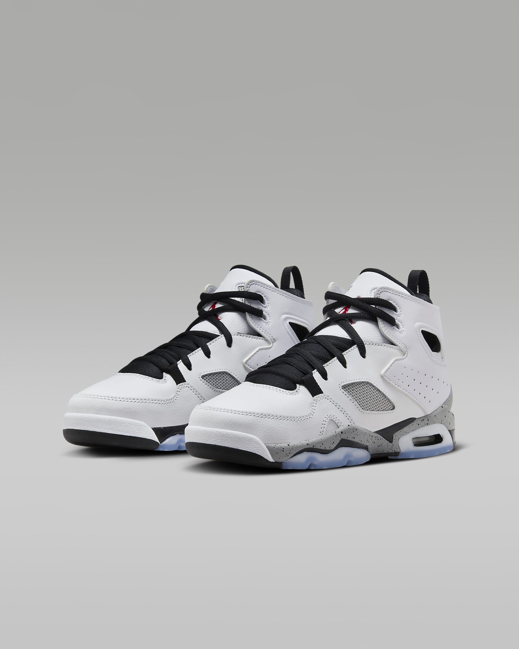 Jordan Flight Club '91 Older Kids' Shoes - White/Black/Metallic Silver/Gym Red