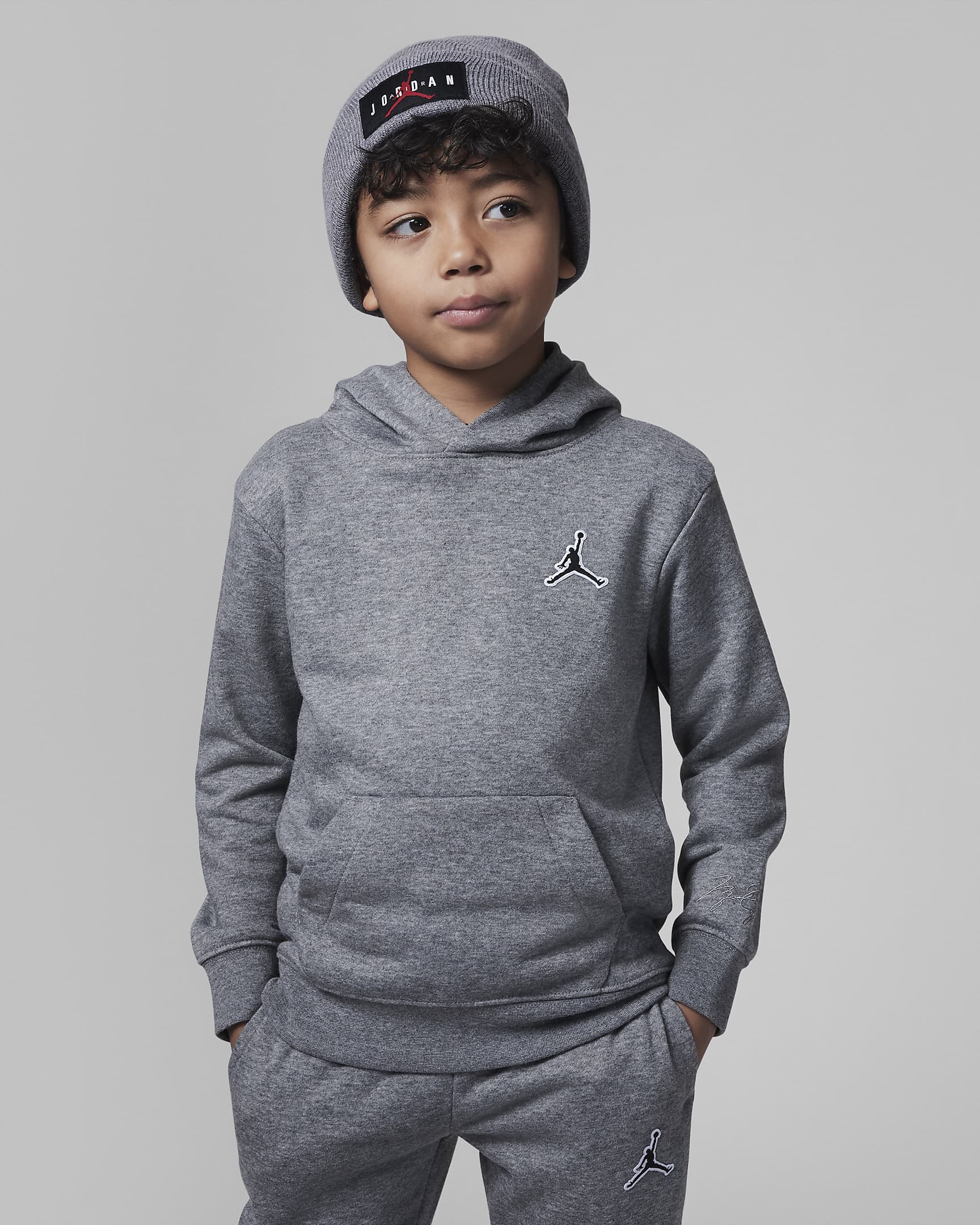 Jordan Essentials Pullover Hoodie Little Kids' Hoodie - Carbon Heather
