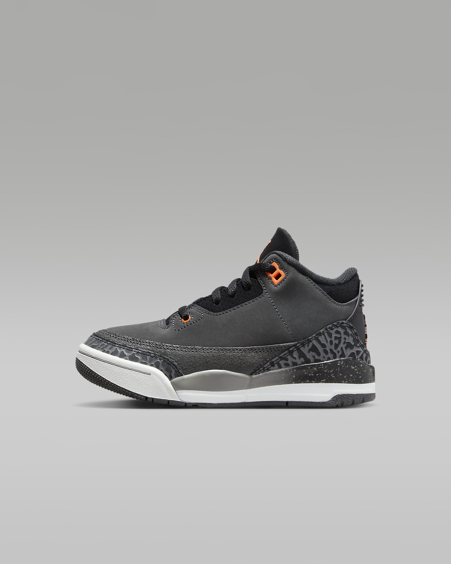 รองเท้าเด็กเล็ก Jordan 3 Retro - Night Stadium/ดำ/Flat Pewter/Total Orange