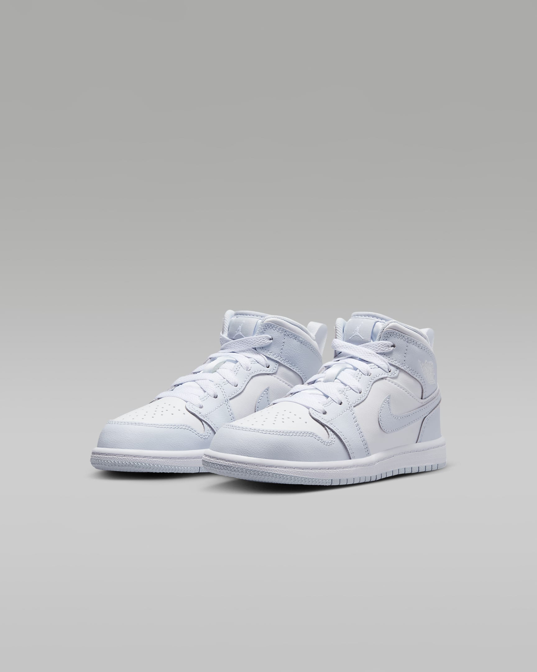 Jordan 1 Mid Younger Kids' Shoes - Cobalt Bliss/Neutral Grey/White