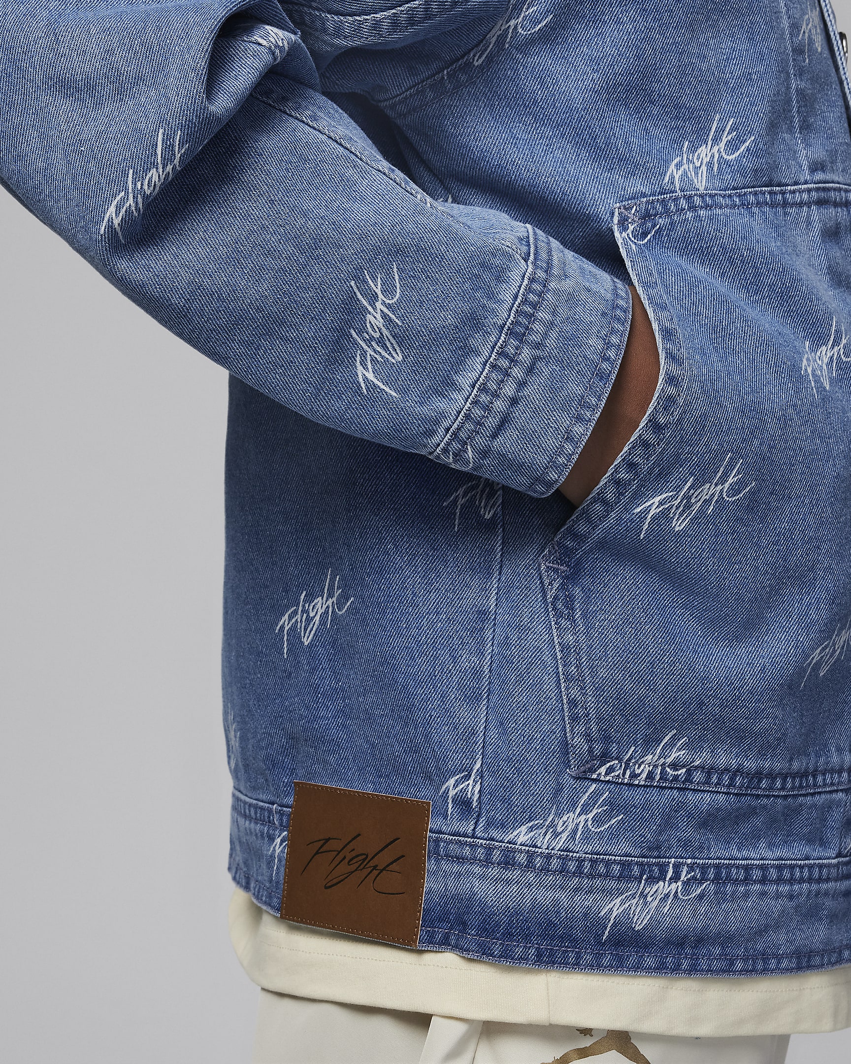 Jordan Flight Heritage Denim-Jacke für ältere Kinder - Blue Grey