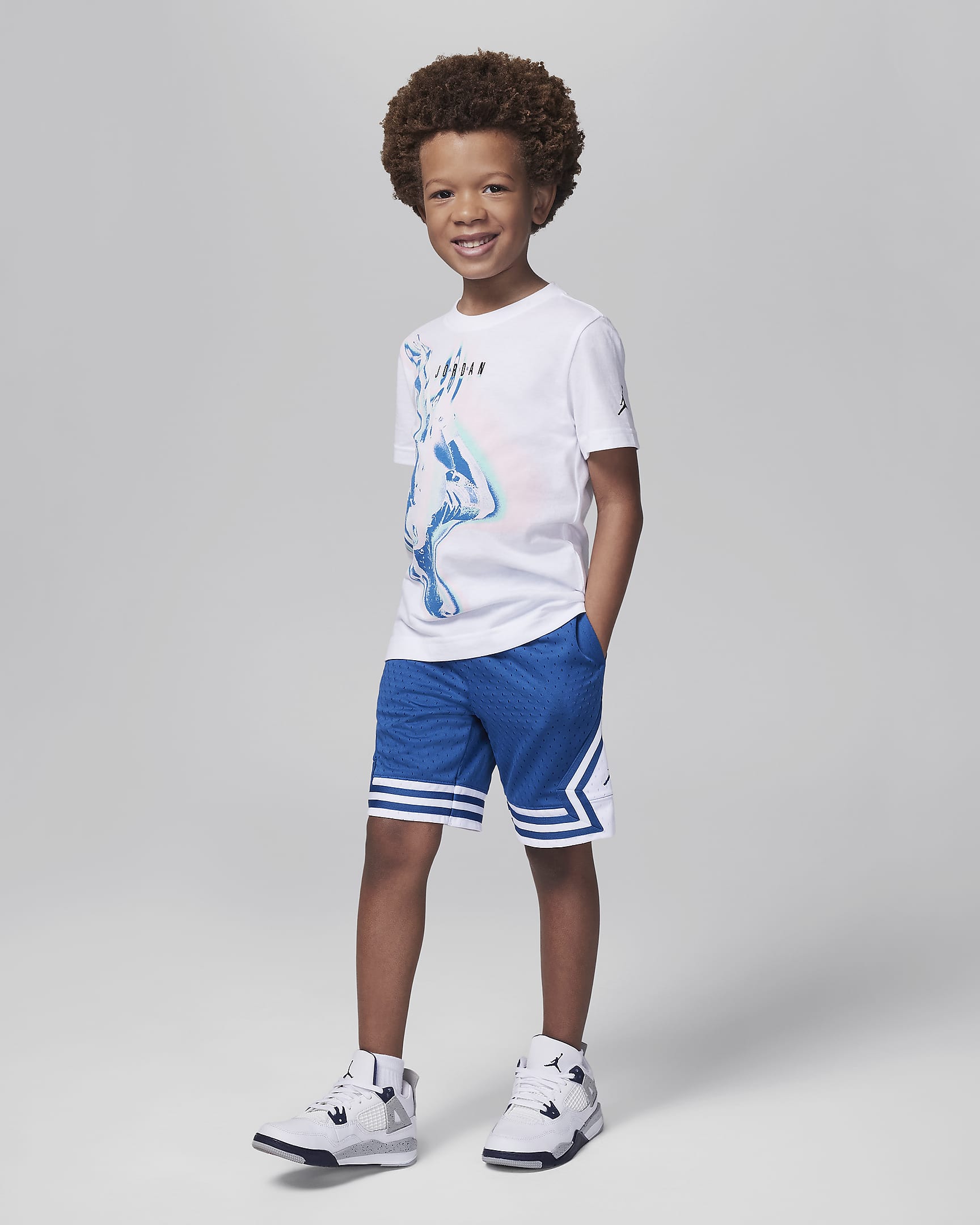 Jordan Dri-FIT Air Little Kids' Mesh Shorts - Industrial Blue