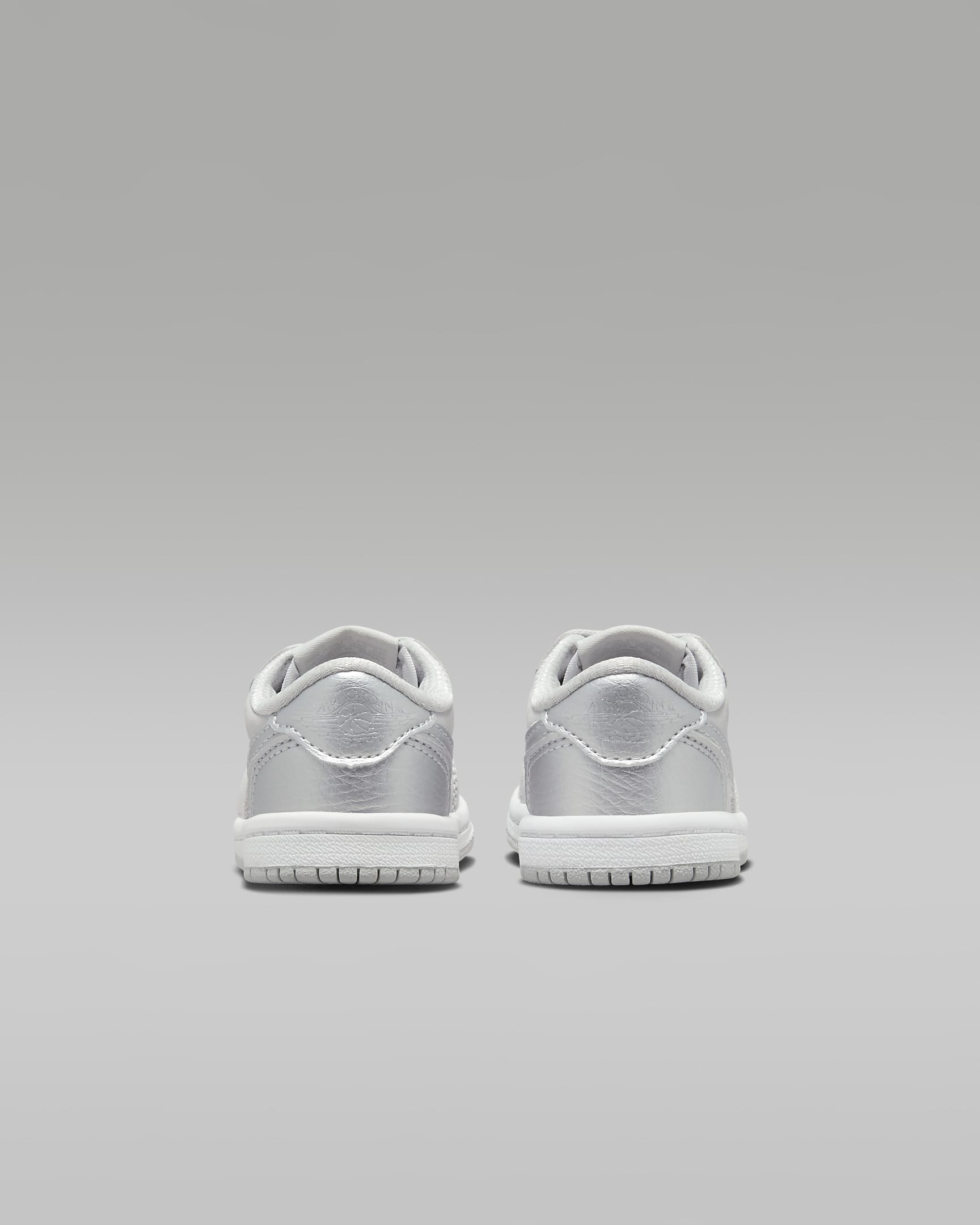 Tenis para bebé e infantil Jordan 1 Retro Low "Silver" - Gris neutro/Blanco/Plata metalizado