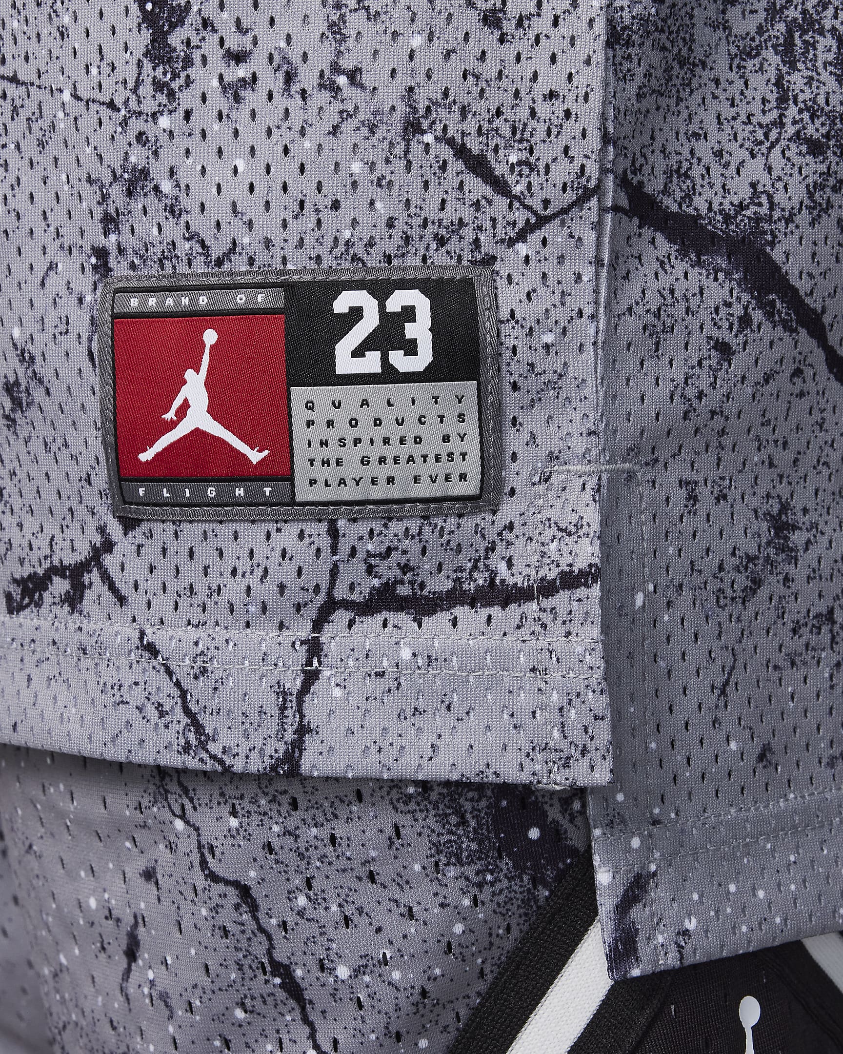 Jordan 23 Striped Jersey Older Kids' Top - Cement Grey