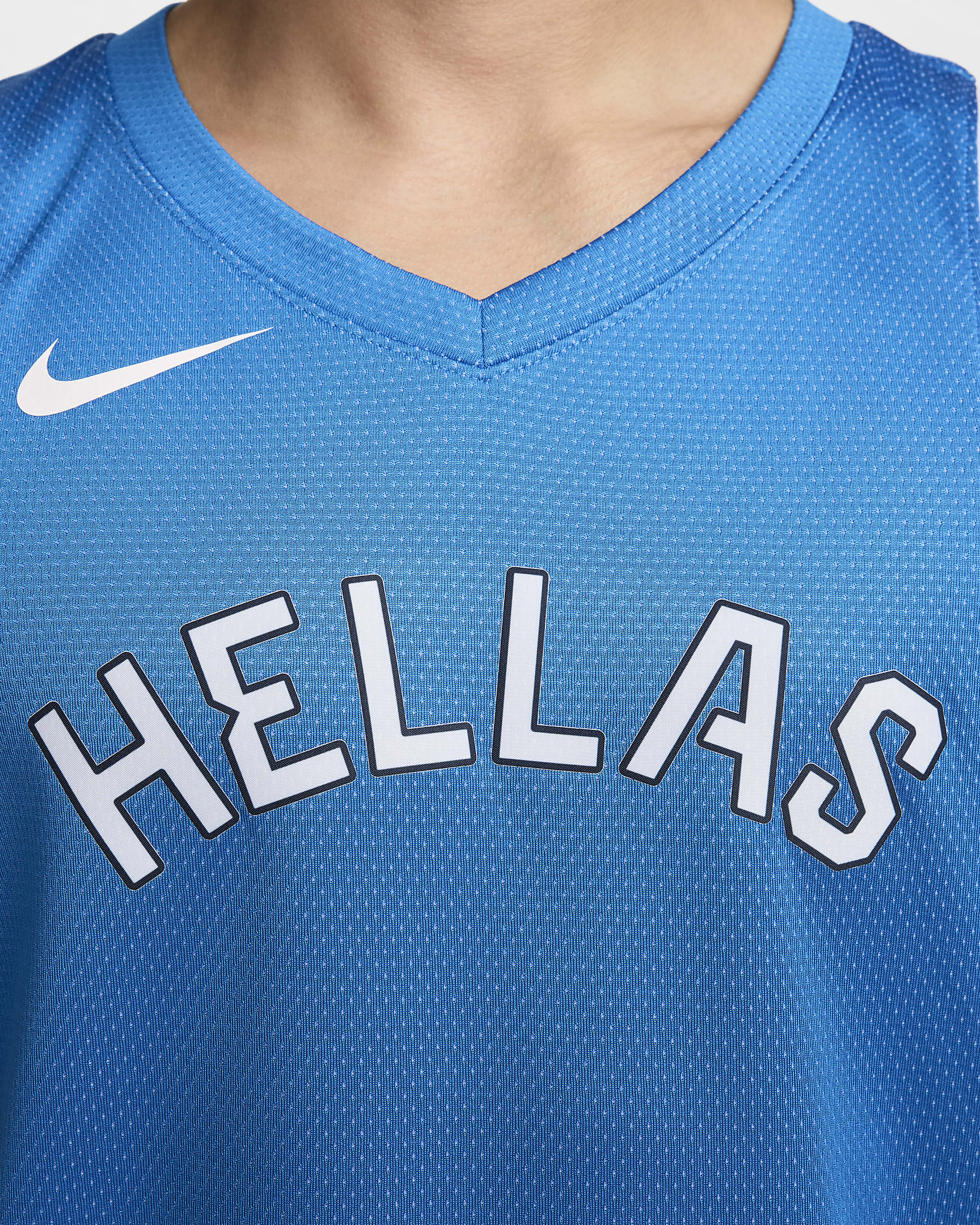 Griekenland Limited Road Nike Basketbaljersey voor heren - Light Photo Blue/Wit