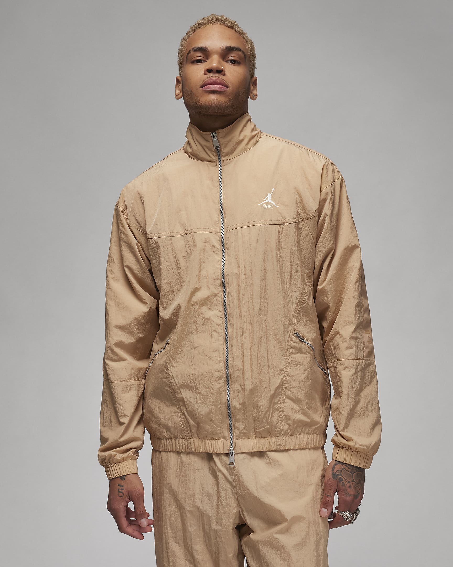 Jordan Essentials Men's Warm-Up Jacket - Hemp/Hemp/Sail