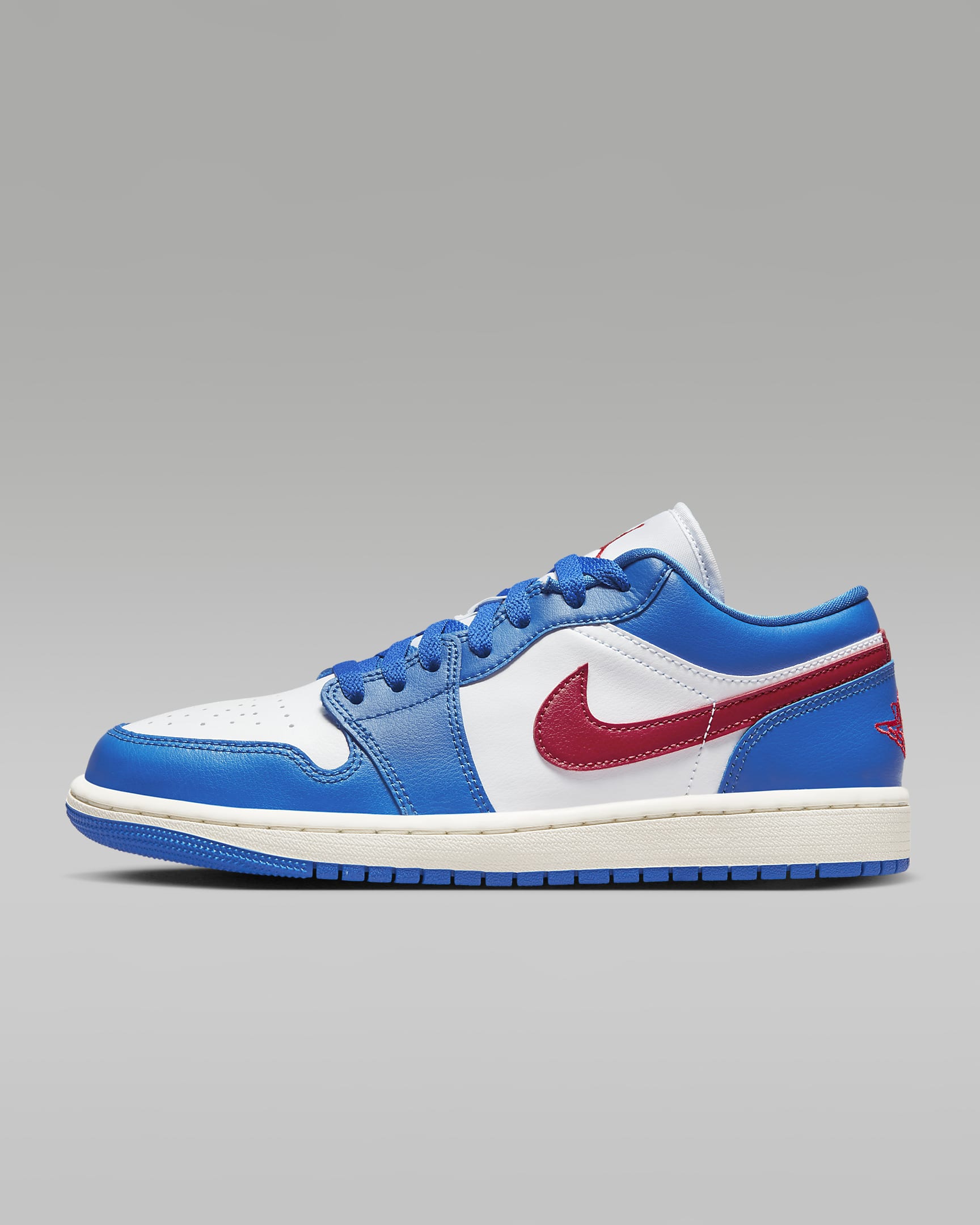 Air Jordan 1 Low Women's Shoes - Sport Blue/White/Sail/Gym Red