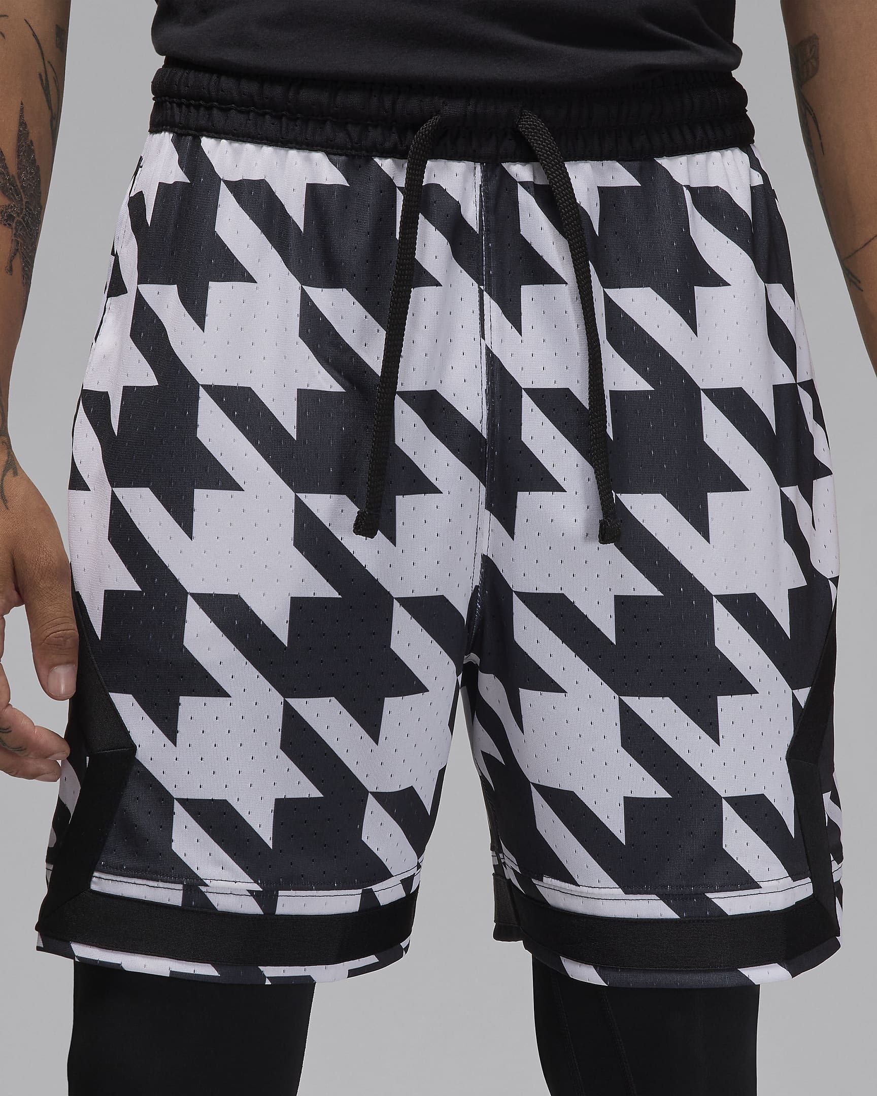 Jordan Sport Dri-FIT Diamond shorts med trykk til herre - Hvit/Svart