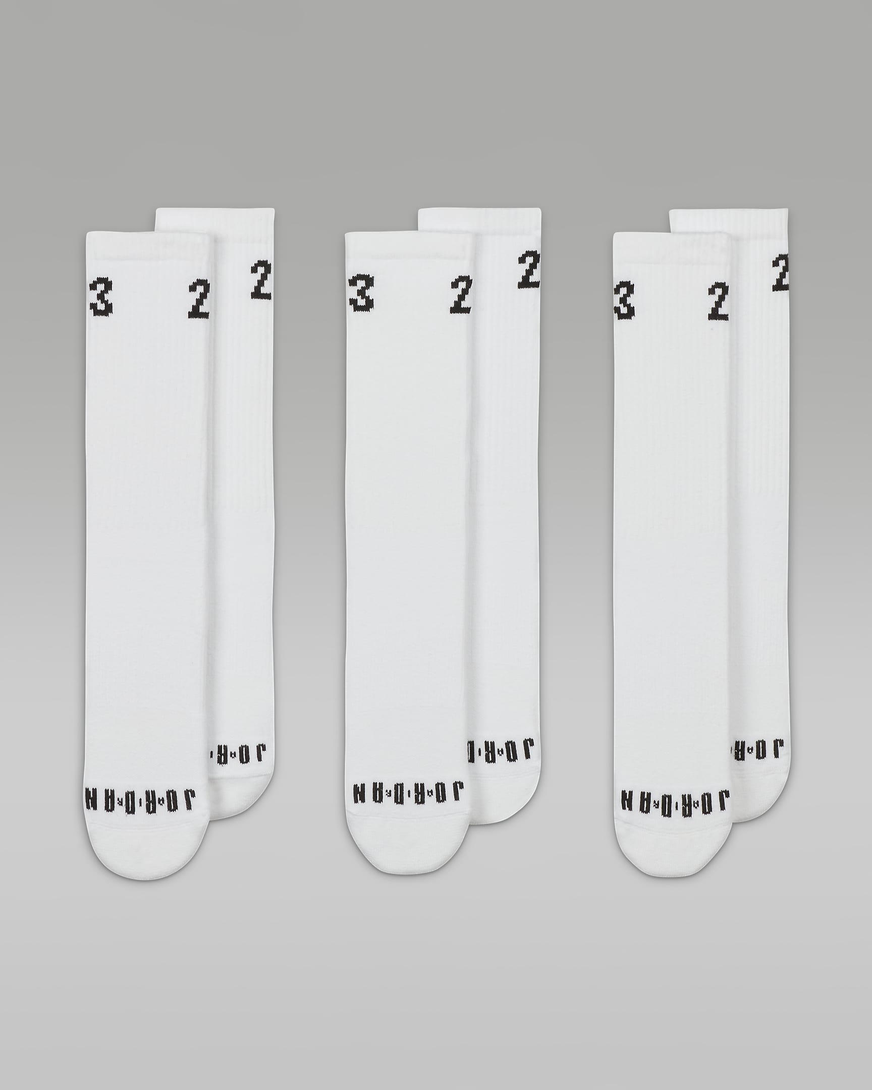 Jordan Essentials Calcetines largos (3 pares) - Blanco/Negro