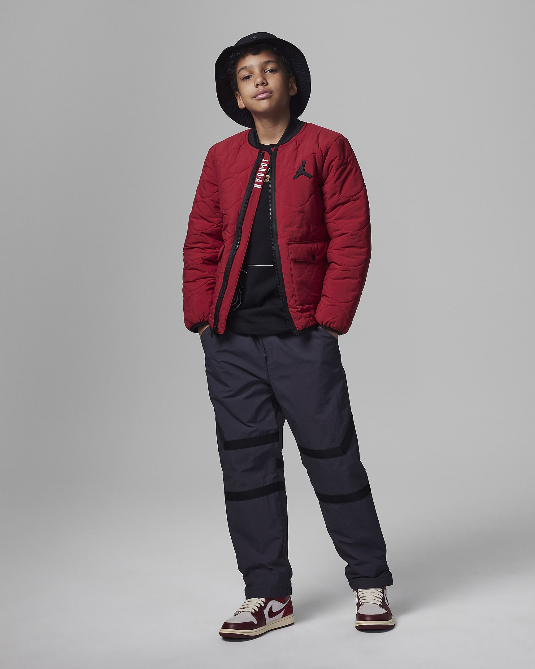 Jordan Quilted Liner Jacket Big Kids Jacket - Gym Red