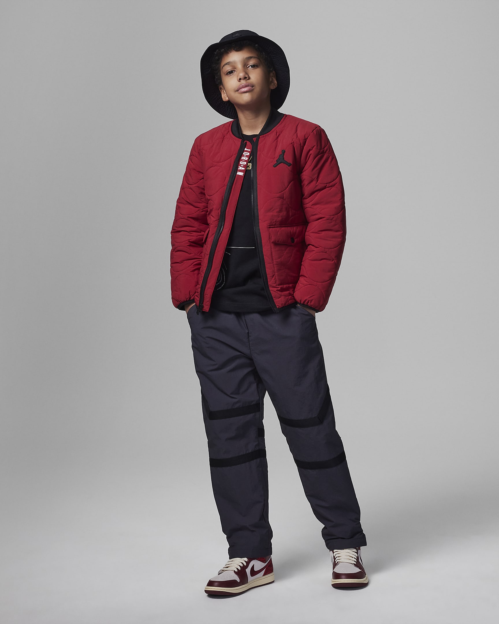Jordan Quilted Liner Jacket Big Kids Jacket. Nike JP