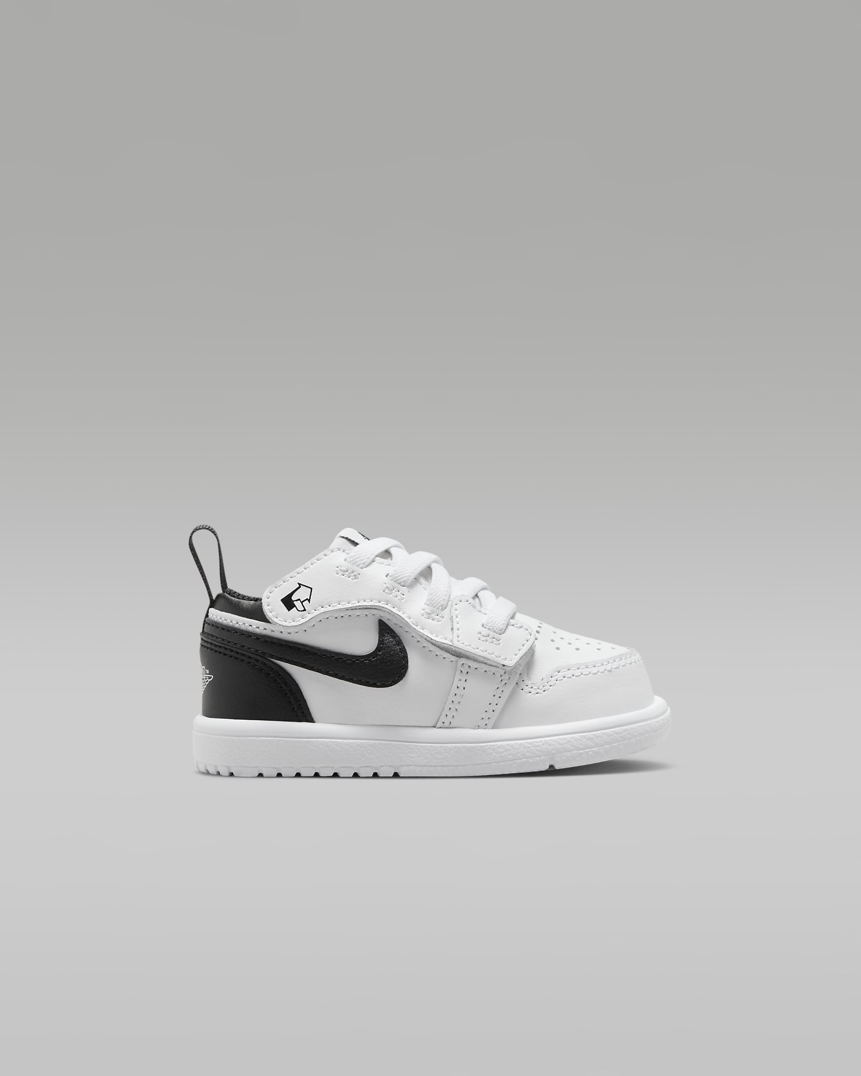 Jordan 1 Low Alt-sko til babyer/småbørn - hvid/hvid/sort