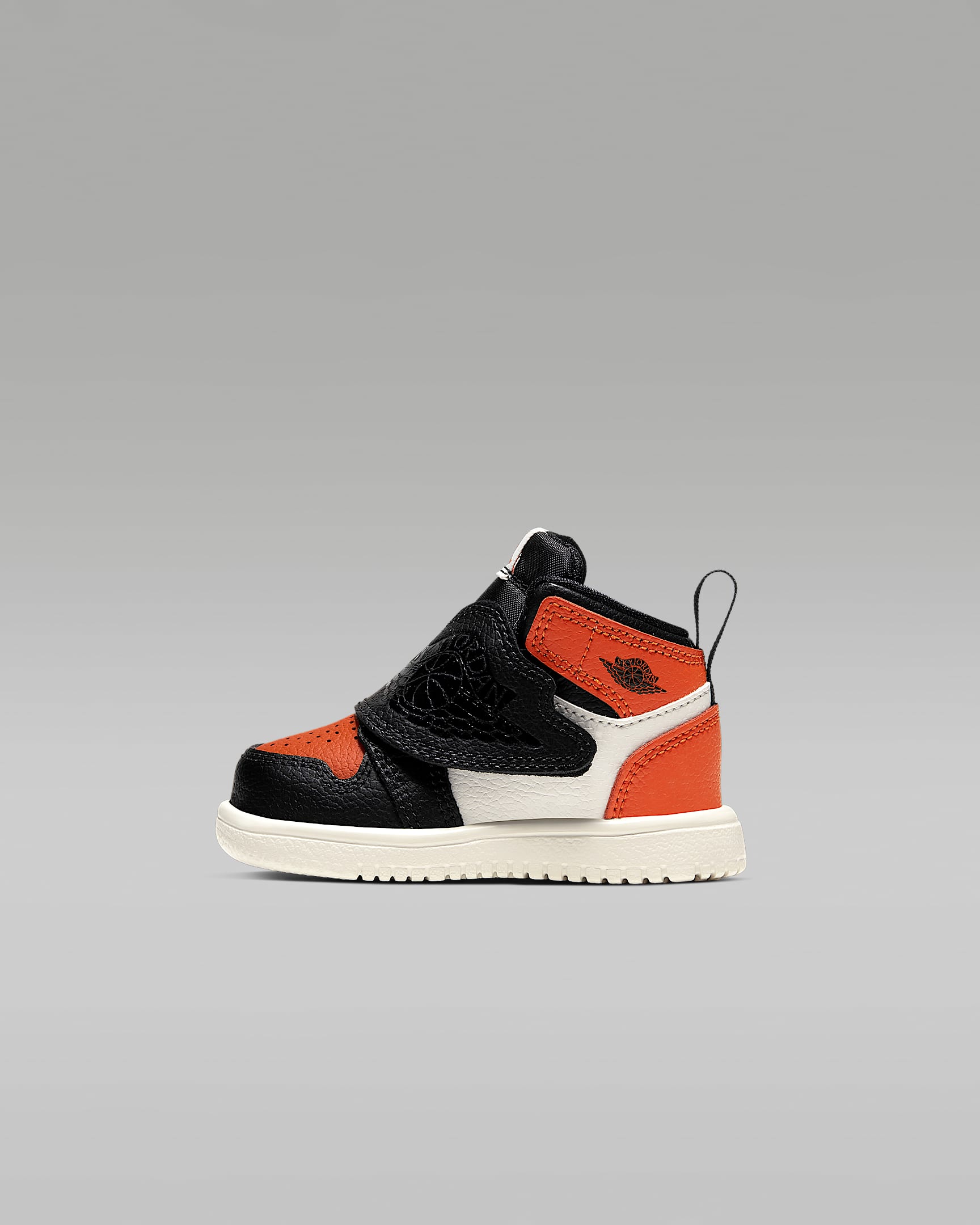 Sky Jordan 1 Baby and Toddler Shoe - Black/Starfish/Sail/Black