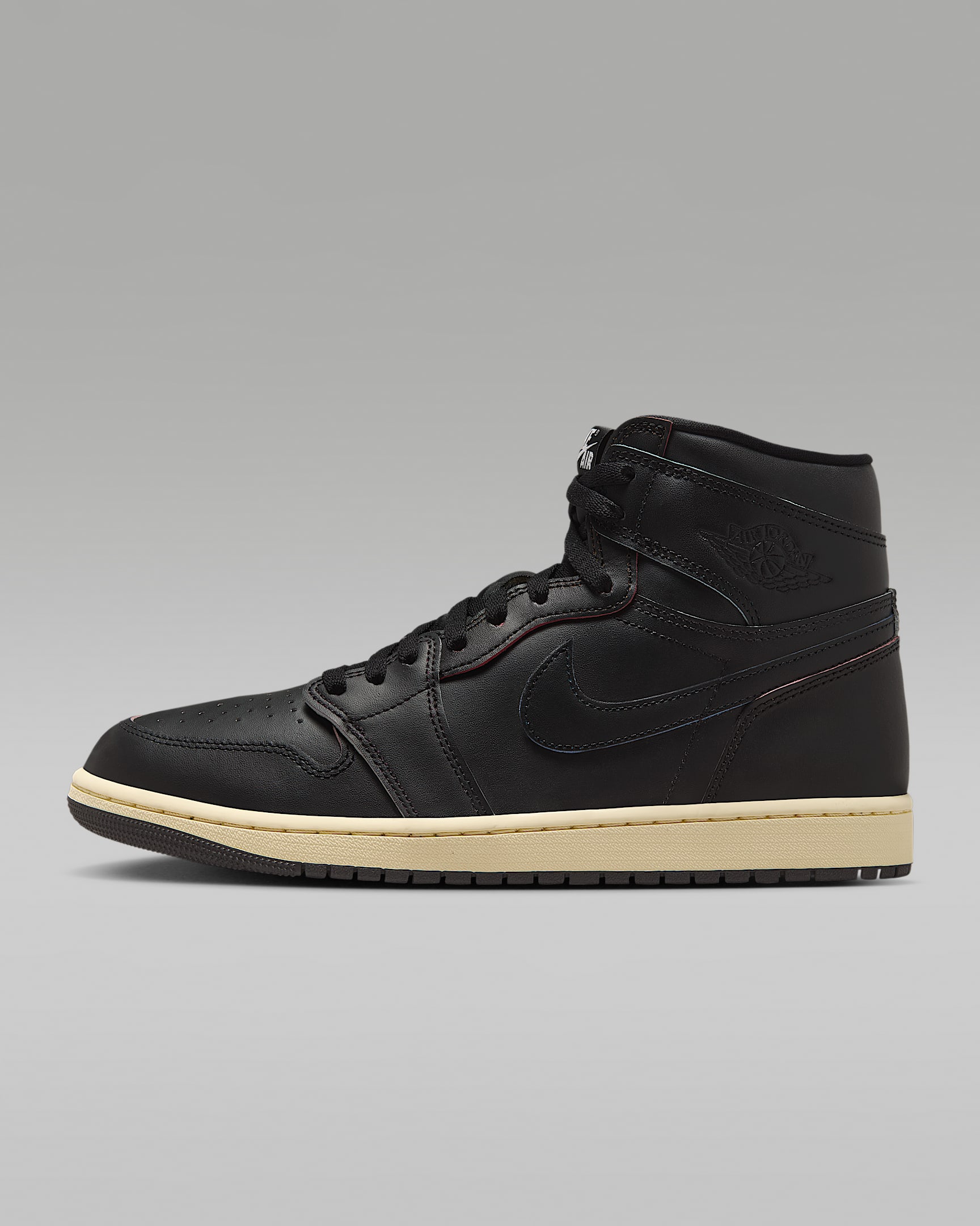 Air Jordan 1 Retro High OG Men's Shoes - Black/Muslin/Black