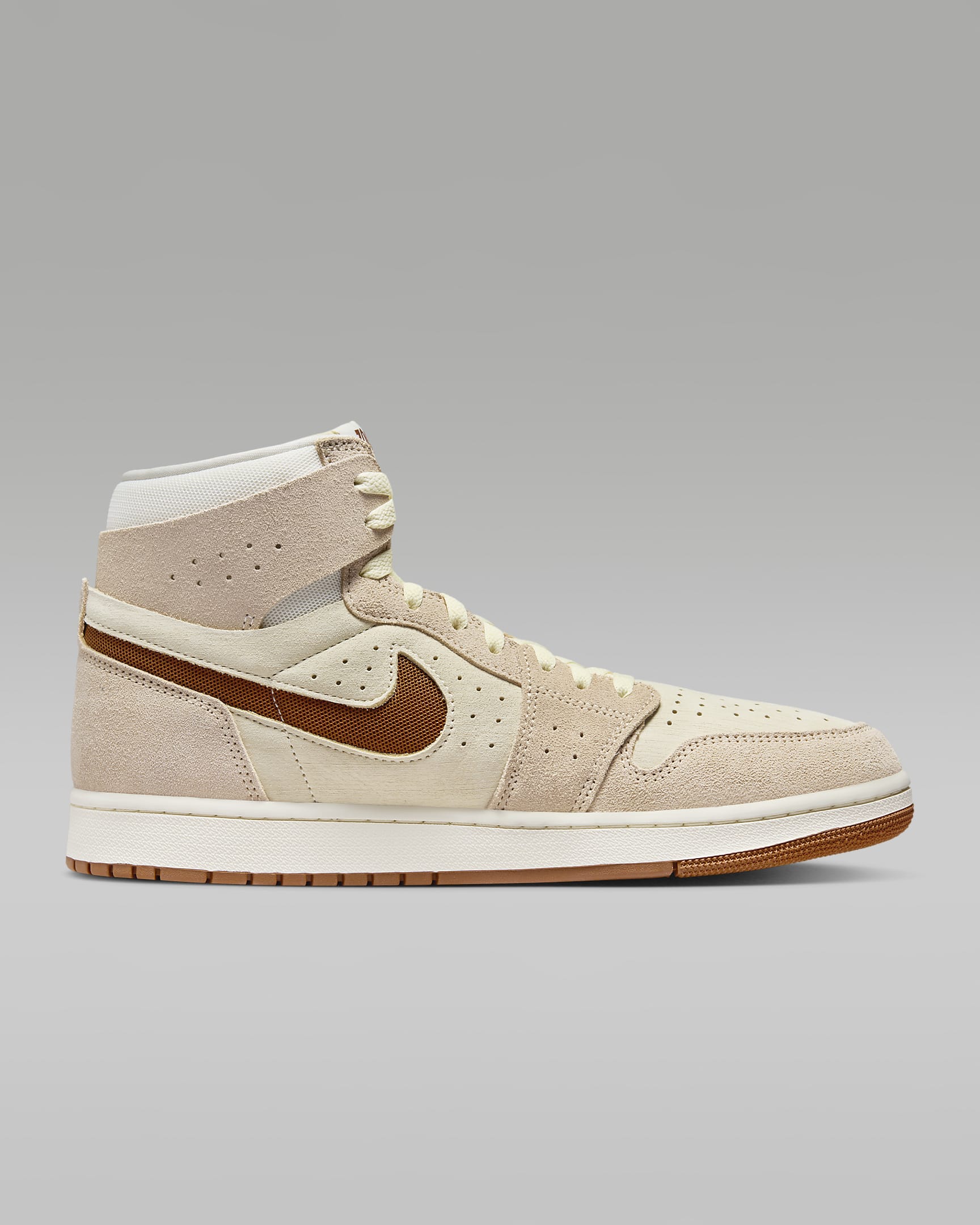 Air Jordan 1 Zoom CMFT 2 Men's Shoes - Sail/Legend Medium Brown/Fossil/Legend Coffee