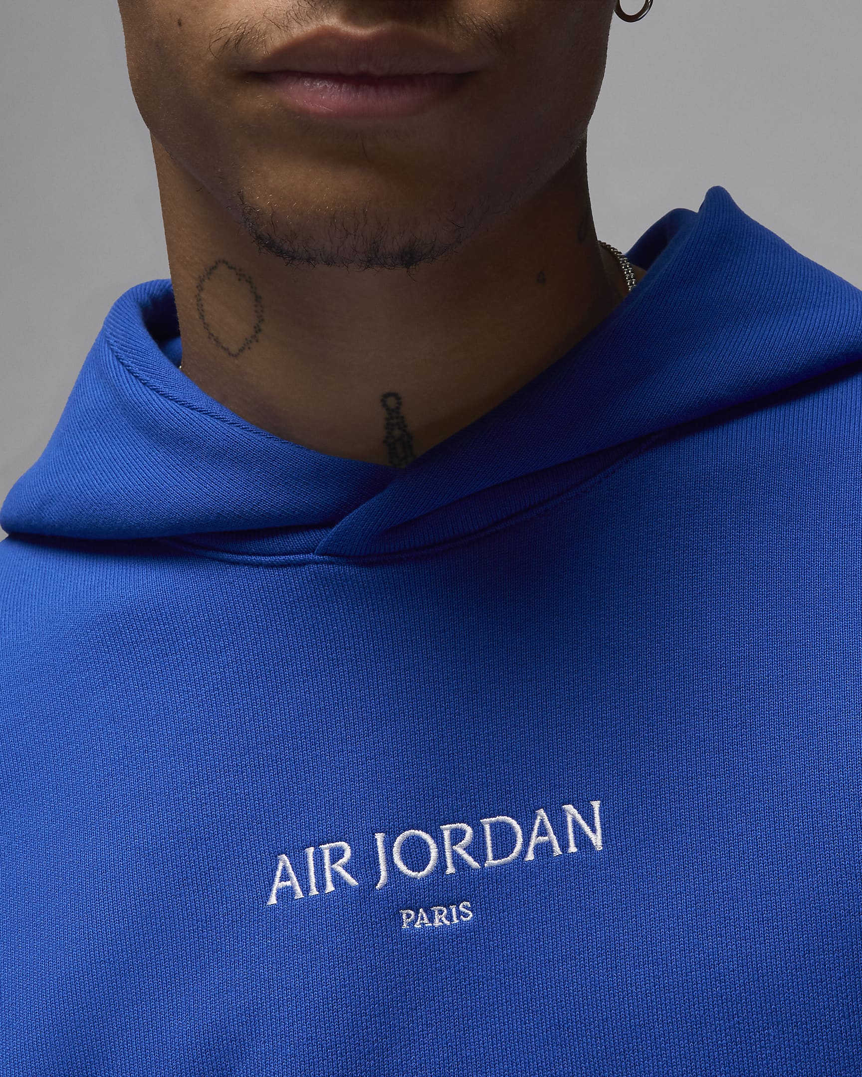 เสื้อมีฮู้ดแบบสวมผ้าฟลีซผู้ชาย Air Jordan Wordmark - Game Royal