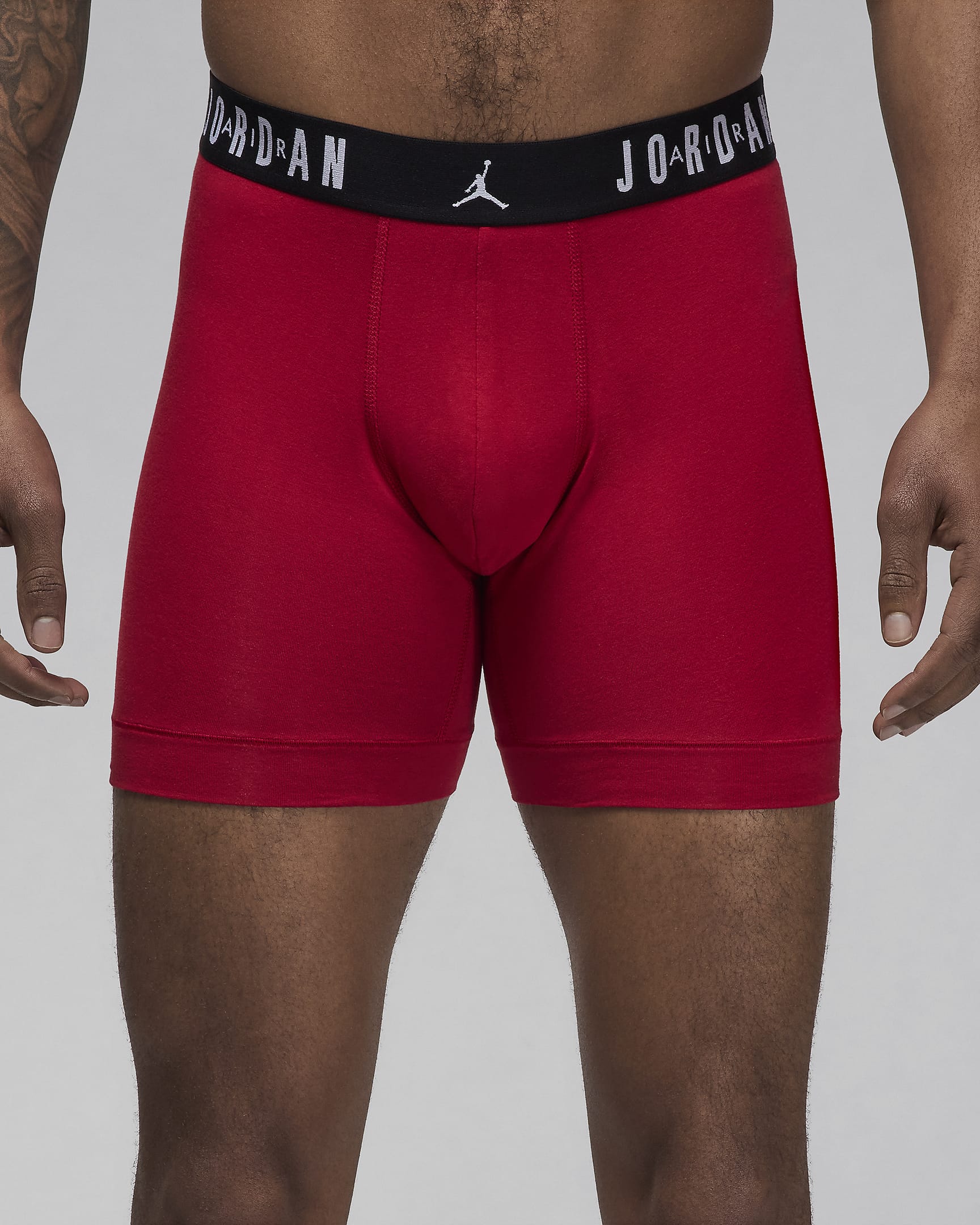 Jordan Flight Cotton Men's Boxer Briefs (3-Pack) - Gym Red/Black