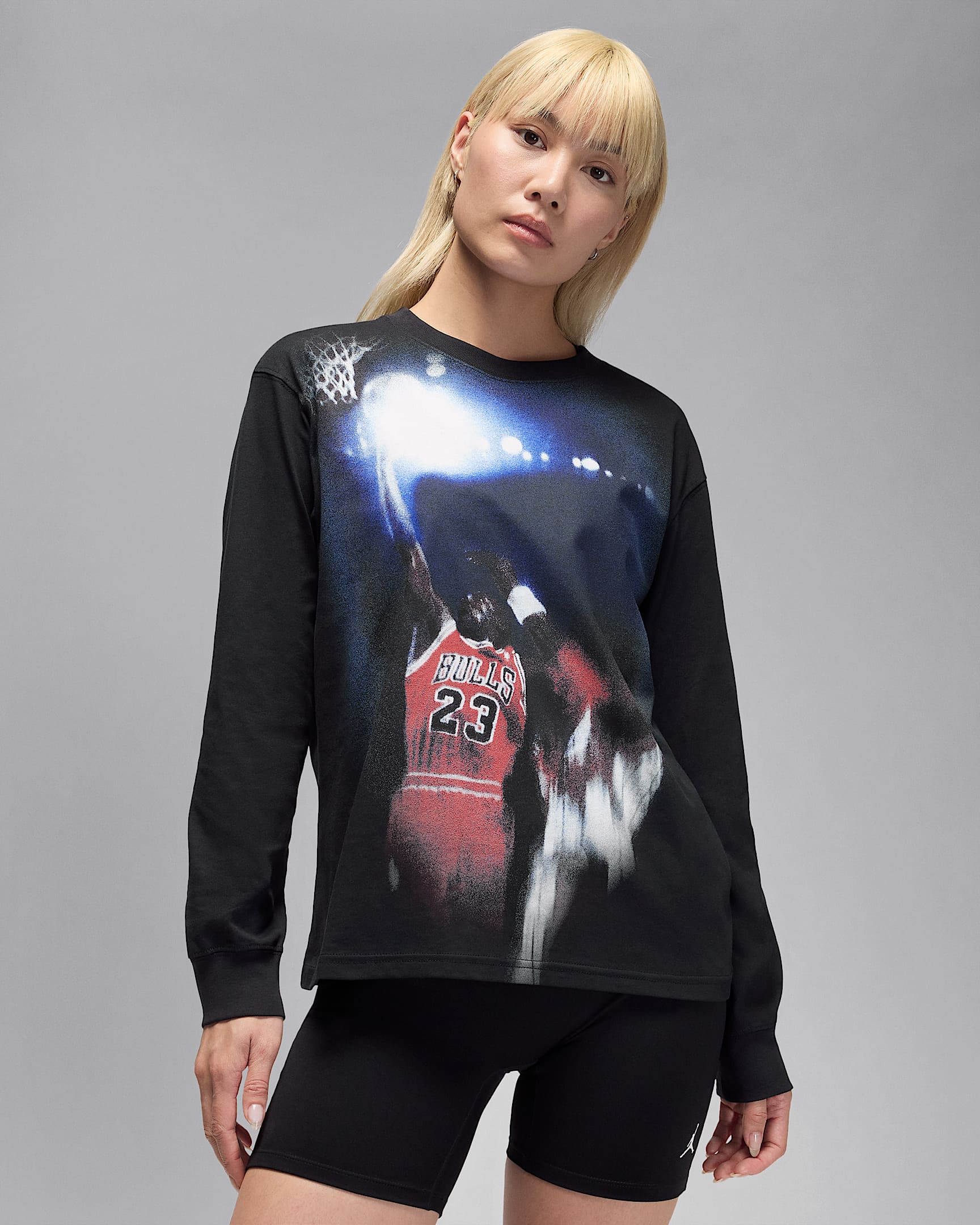 ジョーダン スポーツ ウィメンズ ロングスリーブ Tシャツ - ブラック/ブラック