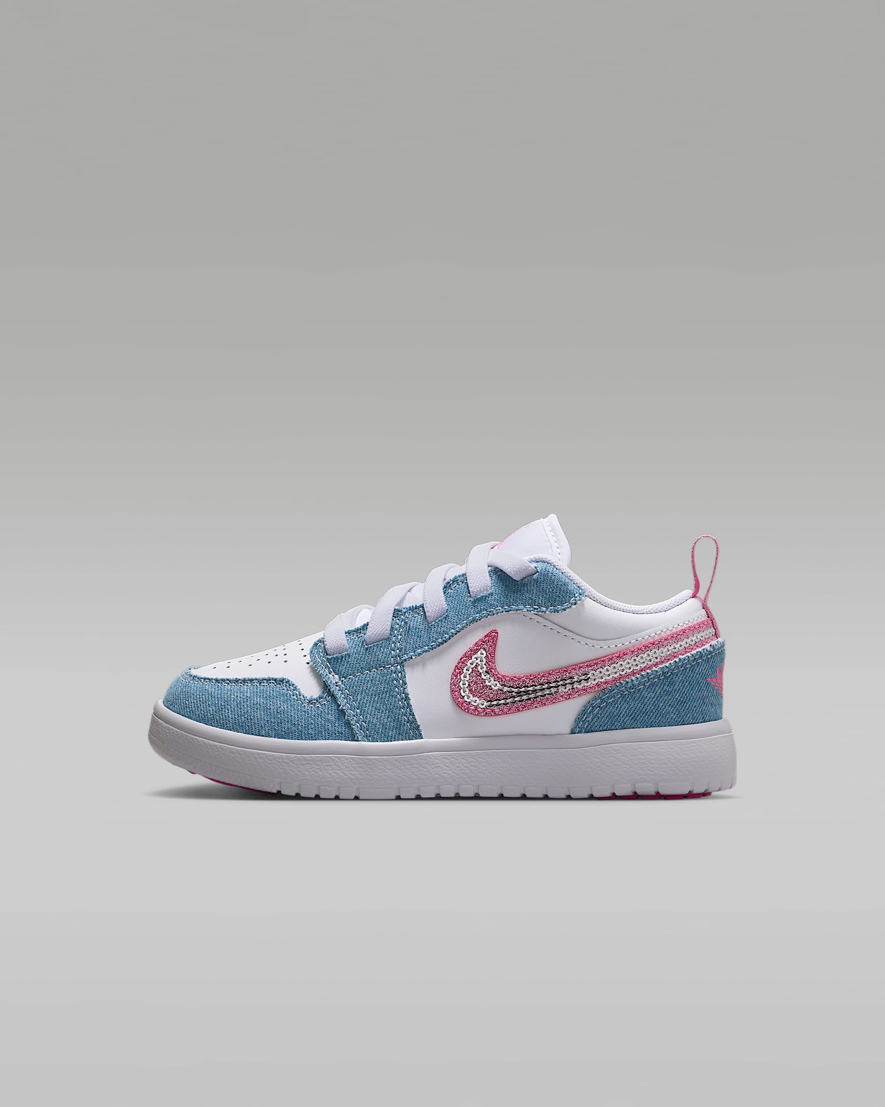 Jordan 1 Low Alt SE Younger Kids' Shoes - Cobalt Bliss/White/Pink Glow