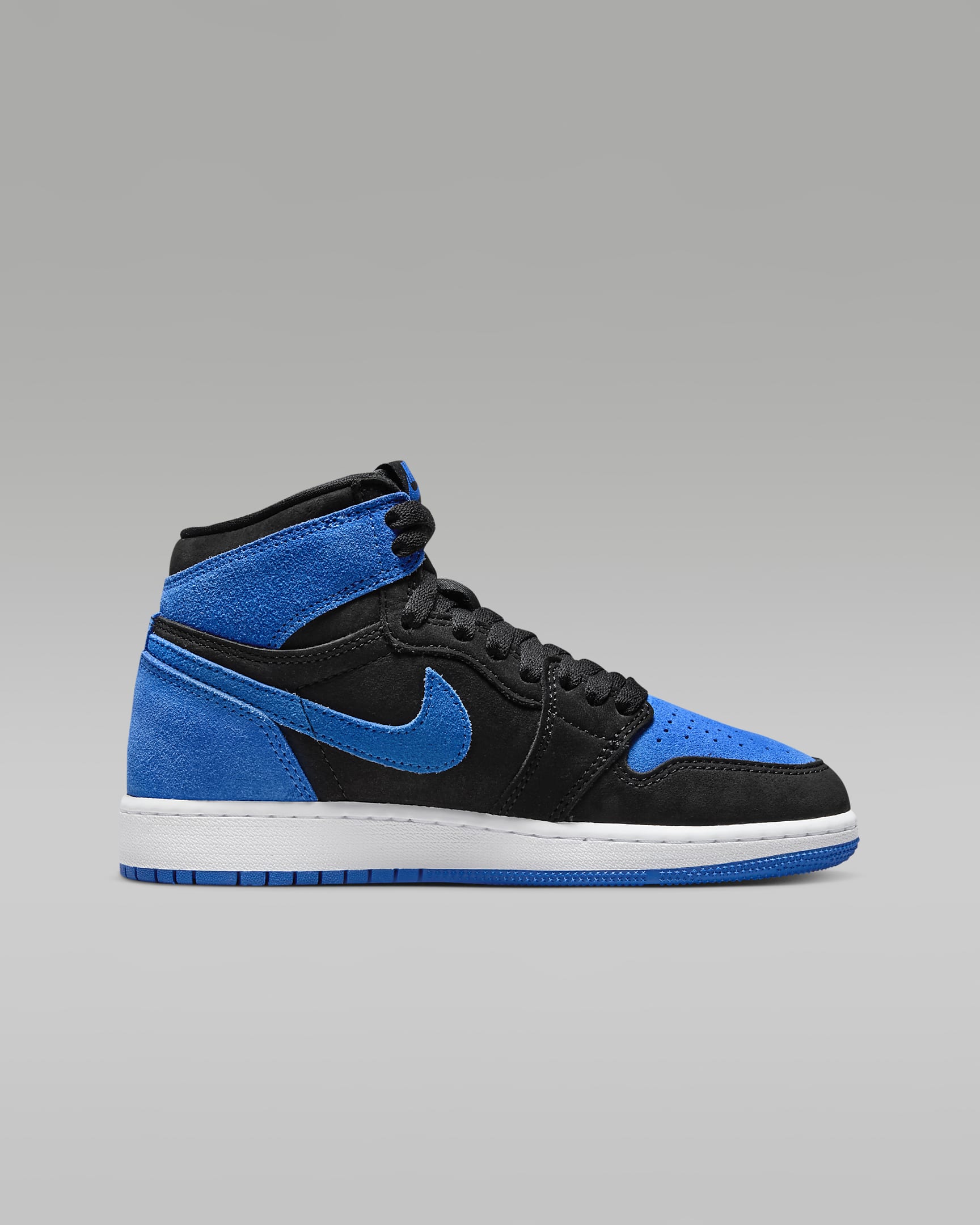 Air Jordan 1 High OG Big Kids' Shoes - Black/White/Royal Blue/Royal Blue