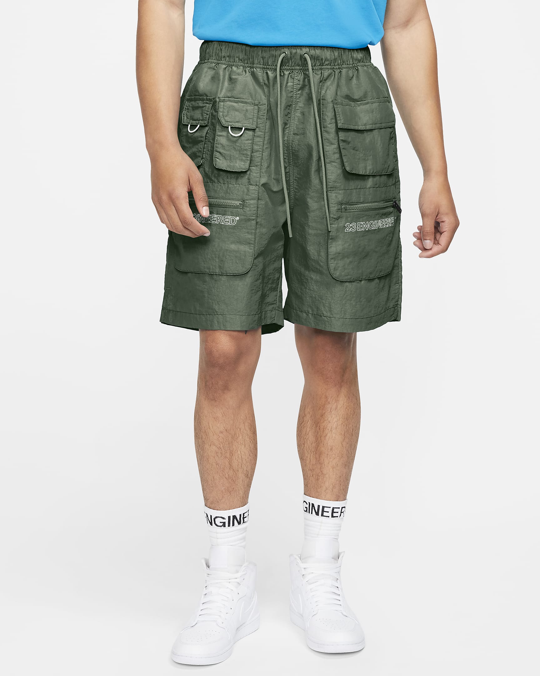 Jordan 23 Engineered utilityshorts til herre - Spiral Sage/Hvit