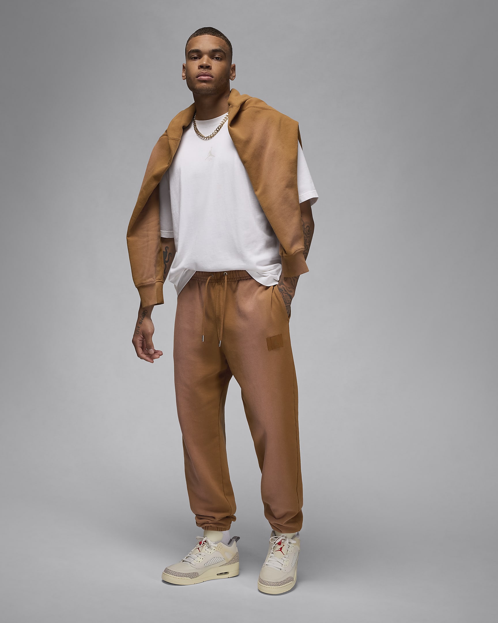 Jordan Flight Fleece Pantalón - Hombre - Desert Bronze