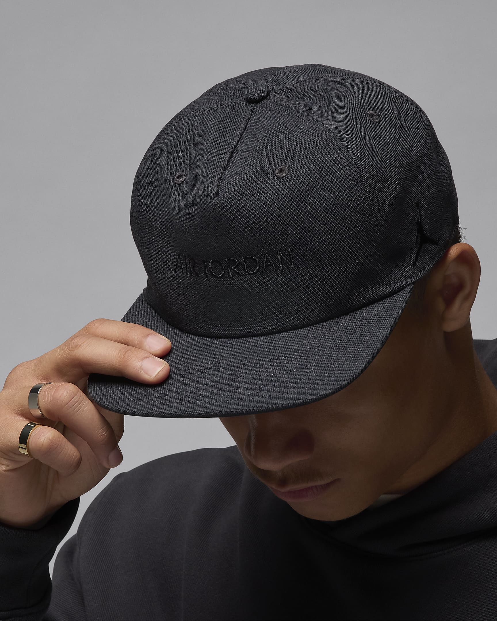 Air Jordan Pro Unstructured Flat-Bill Hat - Off-Noir/Off-Noir