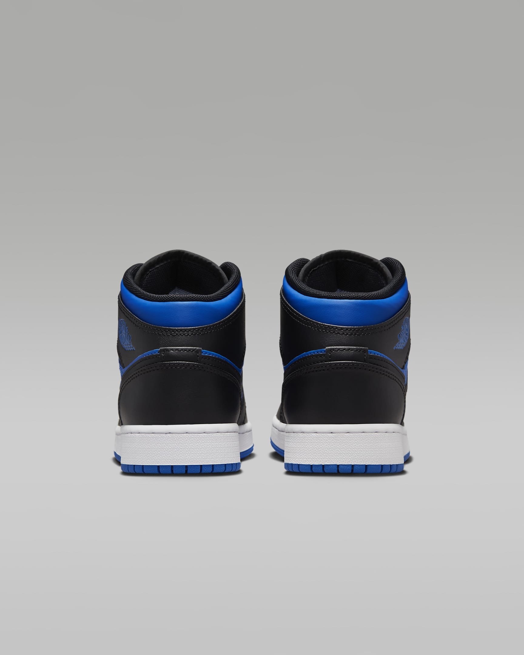 Scarpa Air Jordan 1 Mid - Ragazzi - Nero/Nero/Bianco/Royal Blue