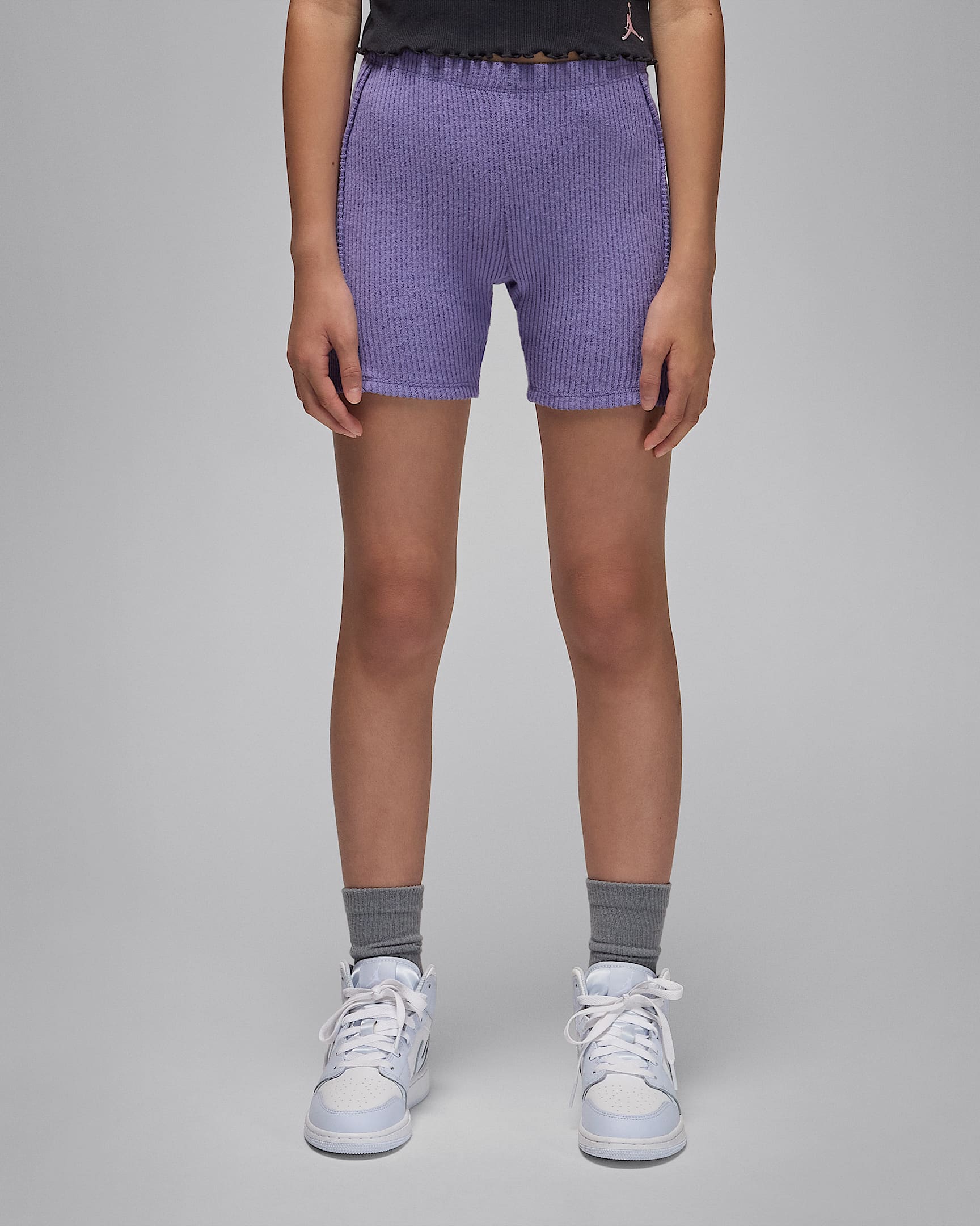 Shorts de ciclismo con tela de canalé Jordan para niño talla grande - Amatista empolvado