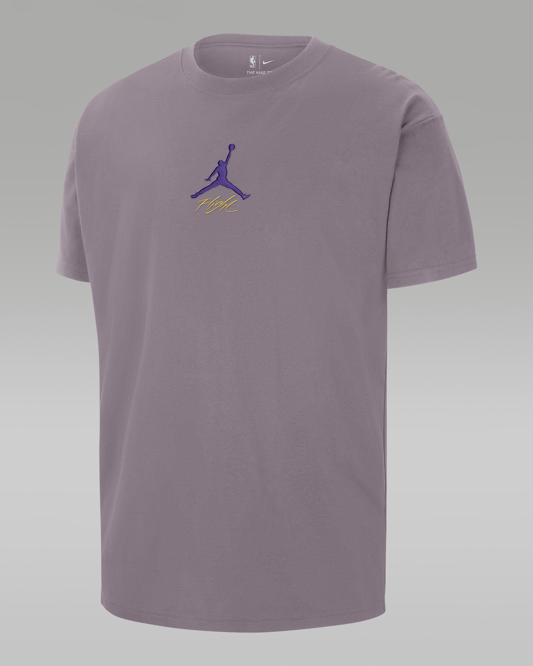 Los Angeles Lakers Courtside Statement Edition Men's Jordan NBA T-Shirt - Purple Smoke