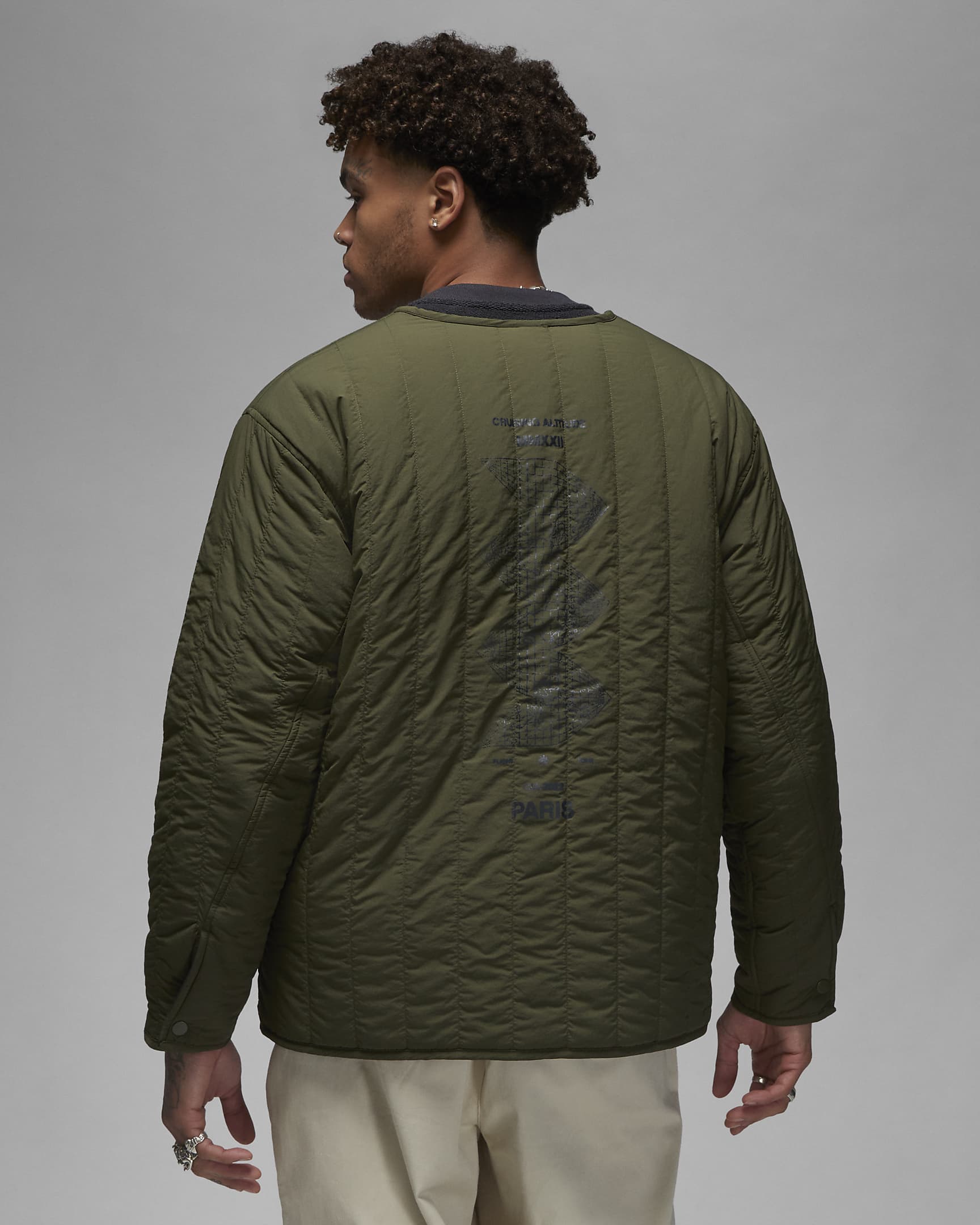 Jordan Flight Heritage Men's Liner Jacket - Off-Noir/Cargo Khaki