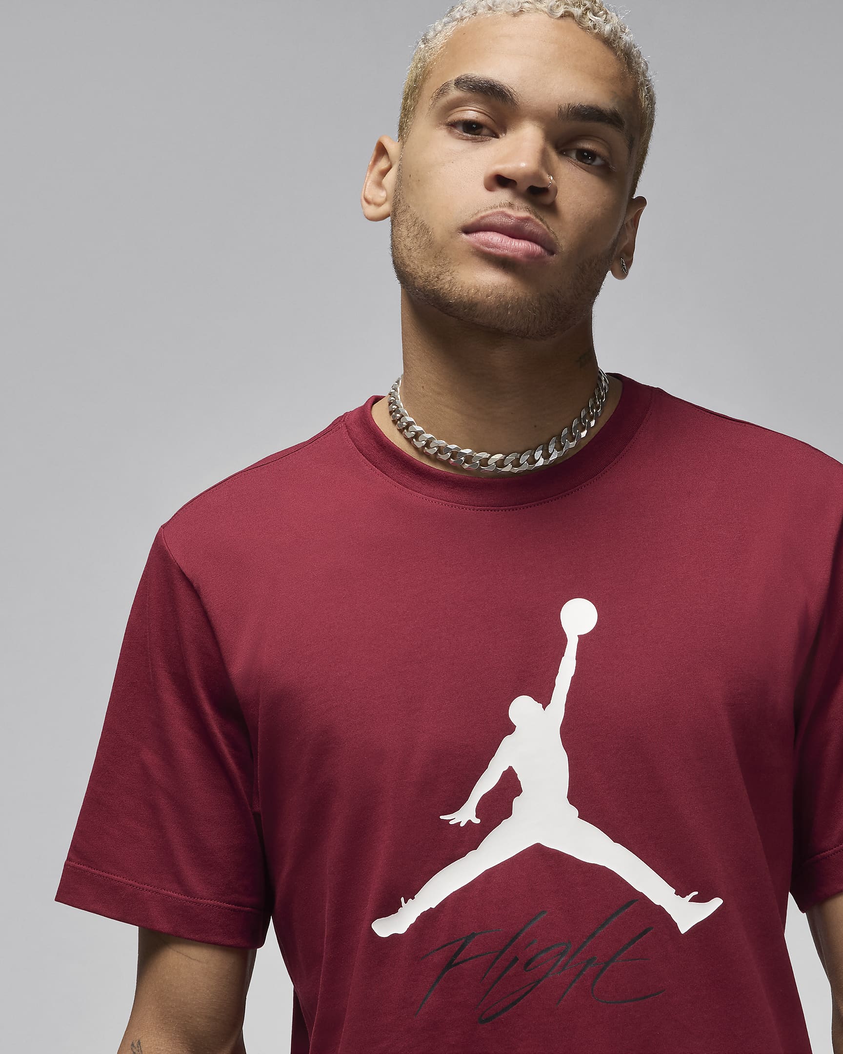 Jordan Jumpman Flight Men's T-Shirt - Team Red/White