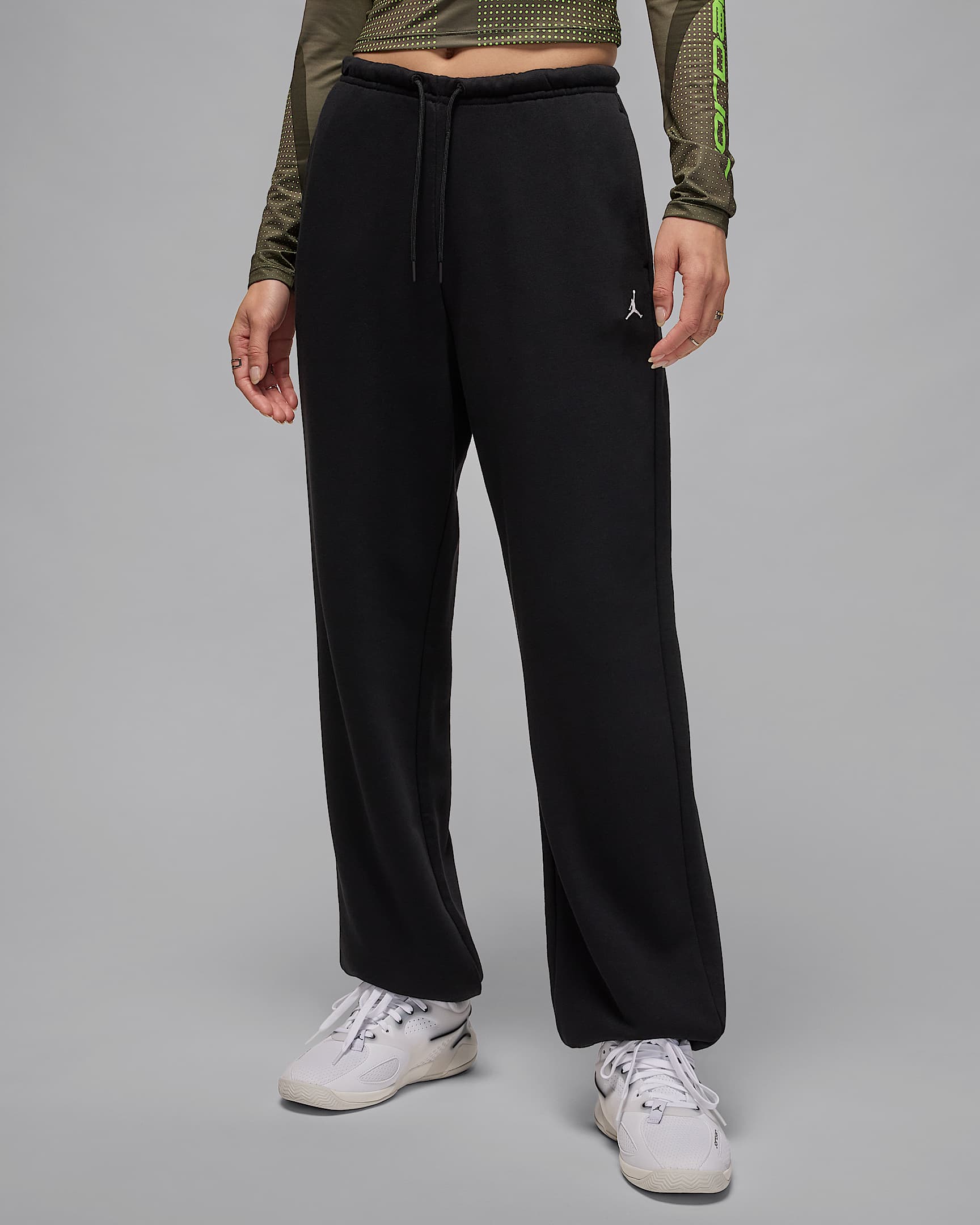 Jordan Sport Crossover Women's Dri-FIT Fleece Pants - Black/White