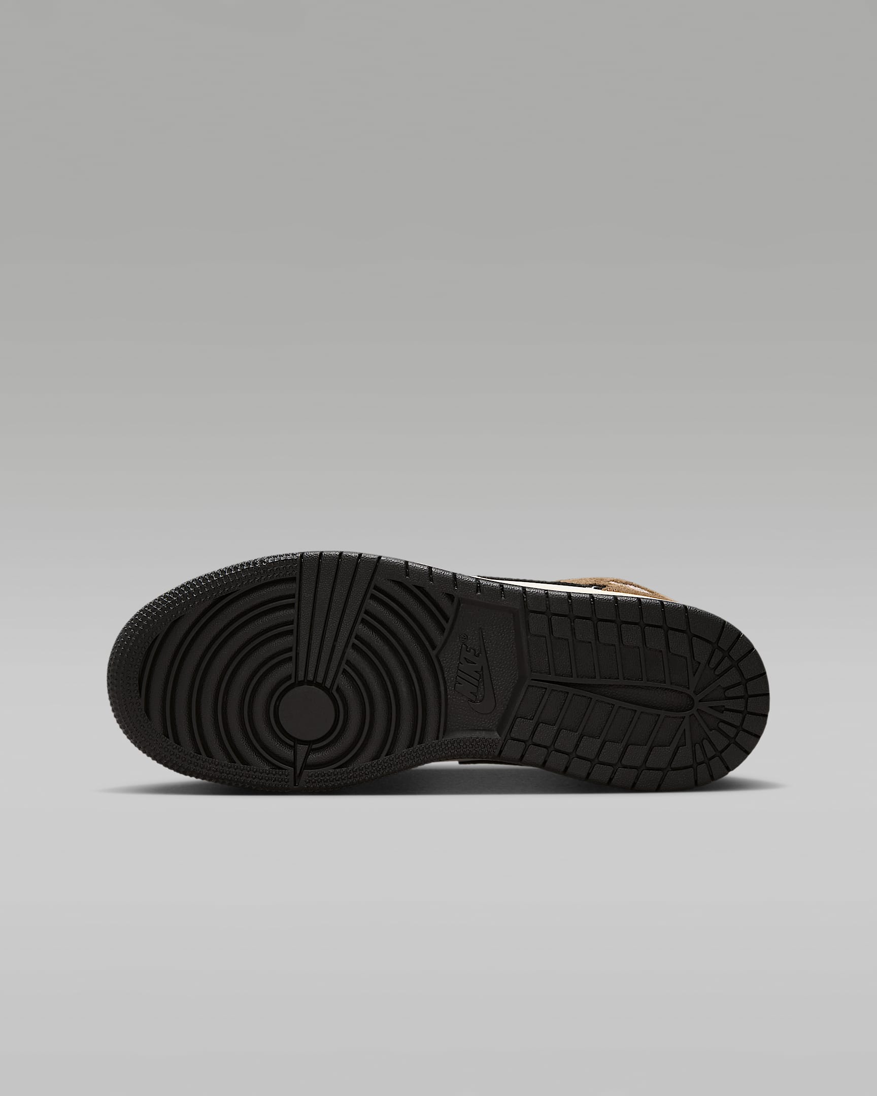 Air Jordan 1 Mid Big Kids' Shoes - Black/Palomino/University Red/Phantom