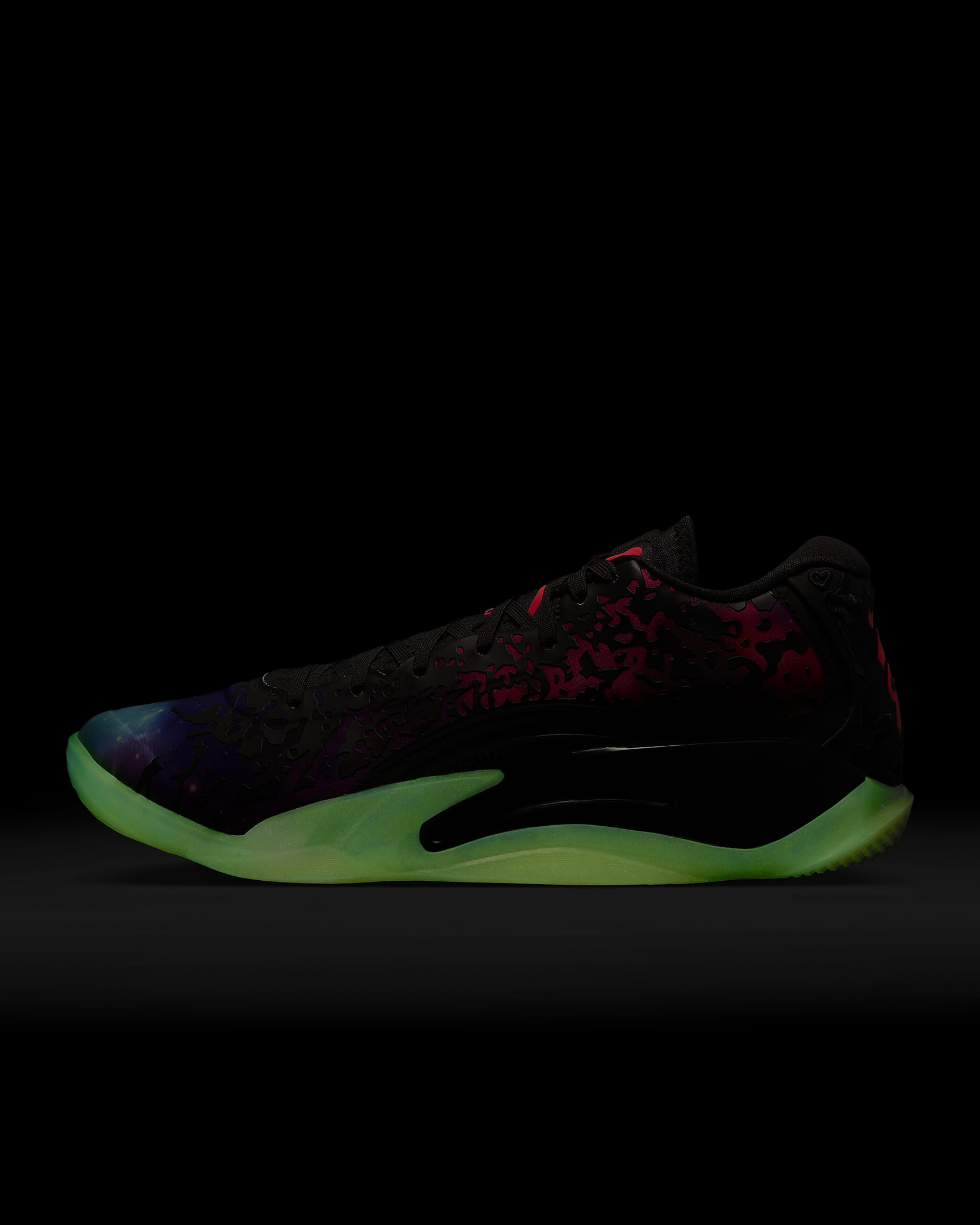 Zion 3 PF Basketball Shoes - Black/Vivid Purple/Barely Volt/Solar Red