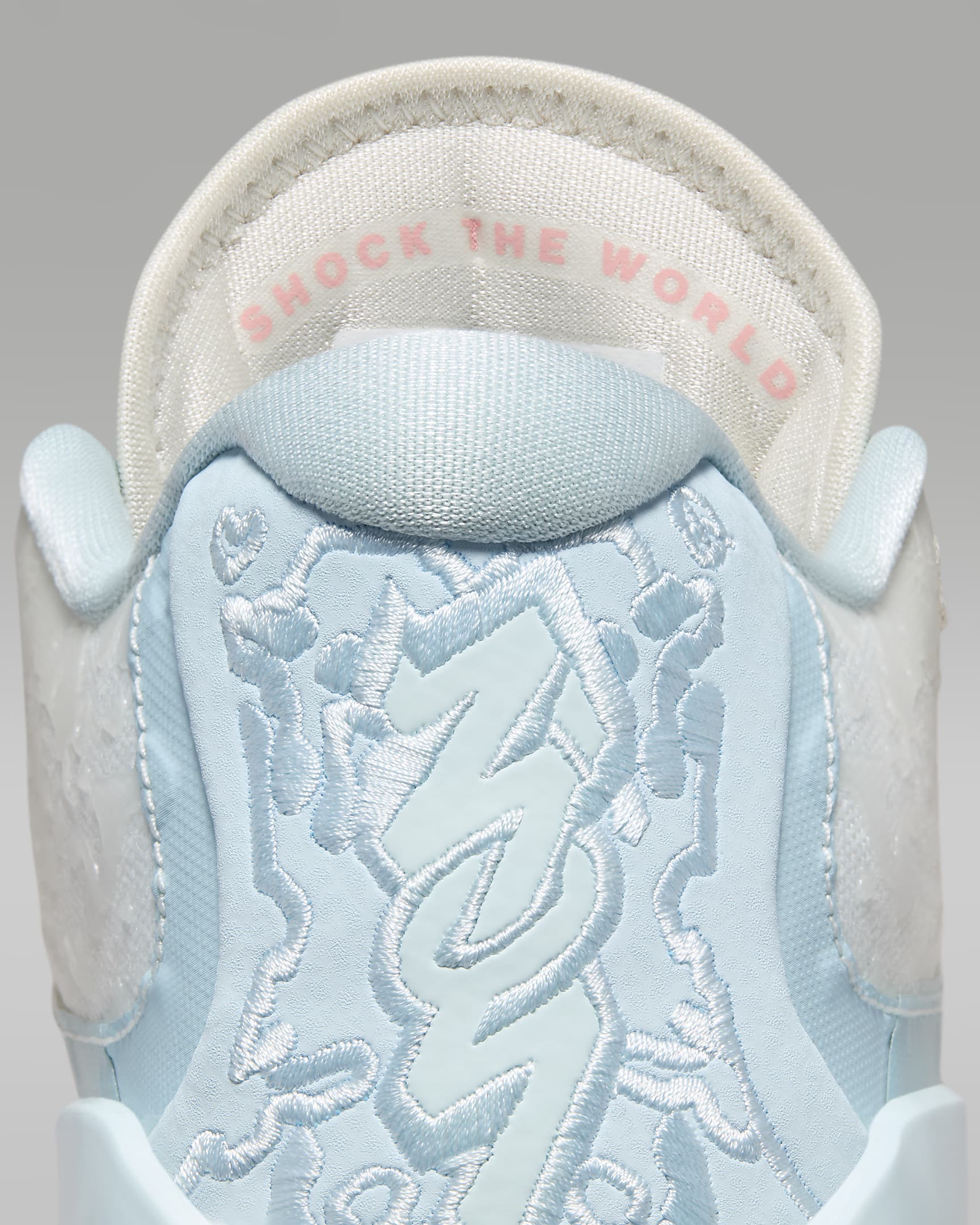 Zion 3 "Rising" Big Kids' Basketball Shoes - Bleached Coral/Pale Ivory/Glacier Blue/Crimson Tint