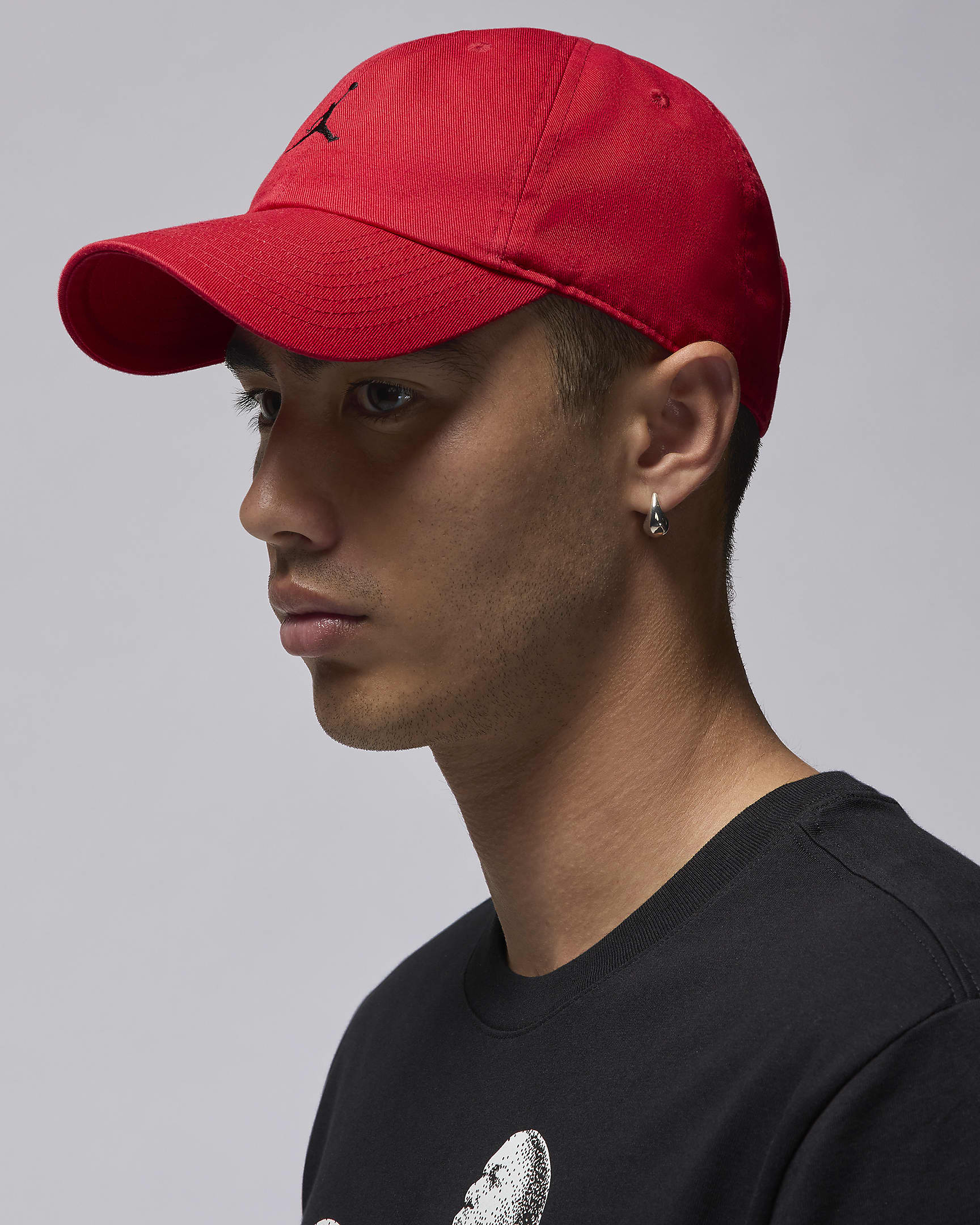 Jordan Club Unstructured Curved-Bill Hat - Gym Red/Black