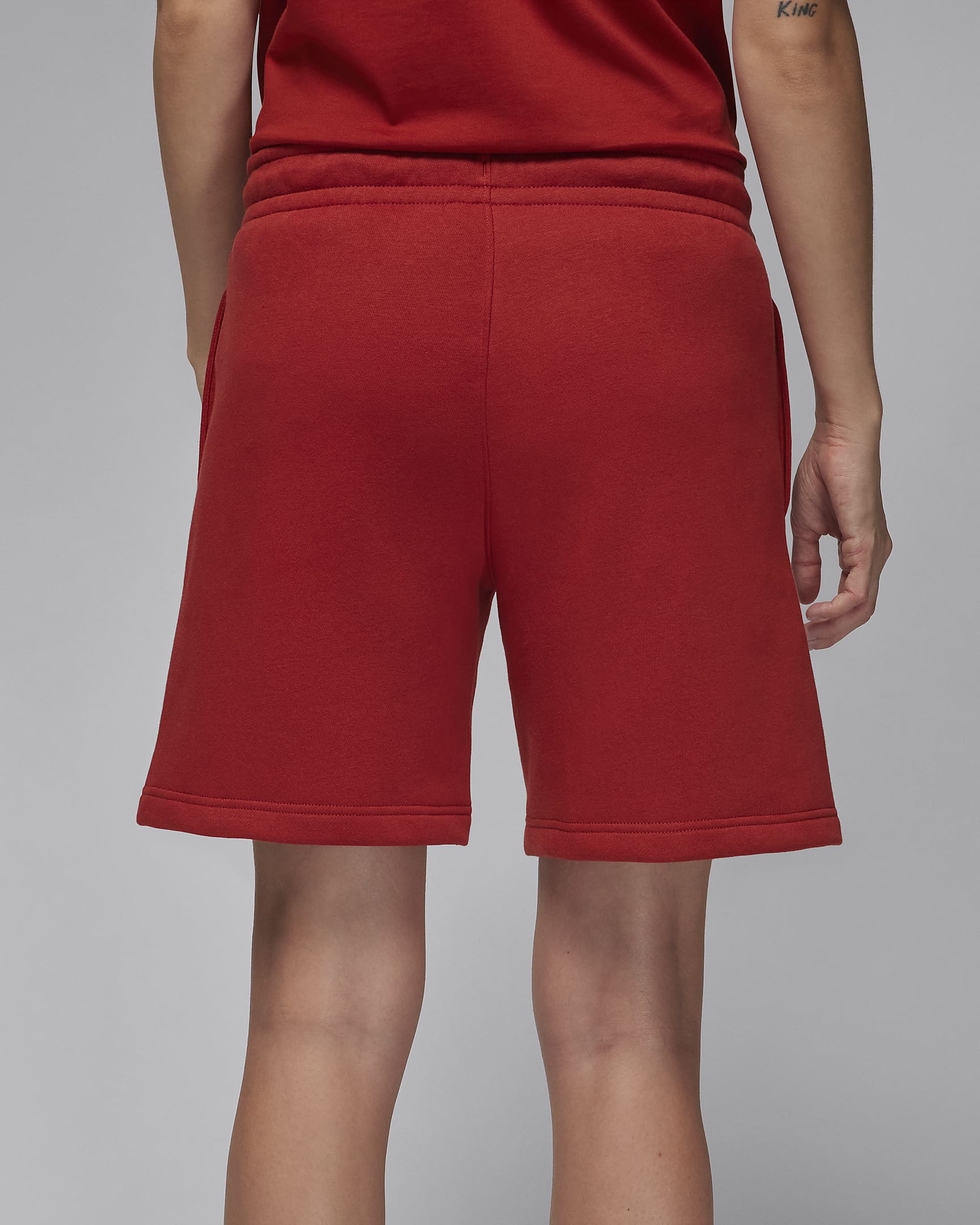 Short Jordan Brooklyn Fleece pour femme - Dune Red/Blanc